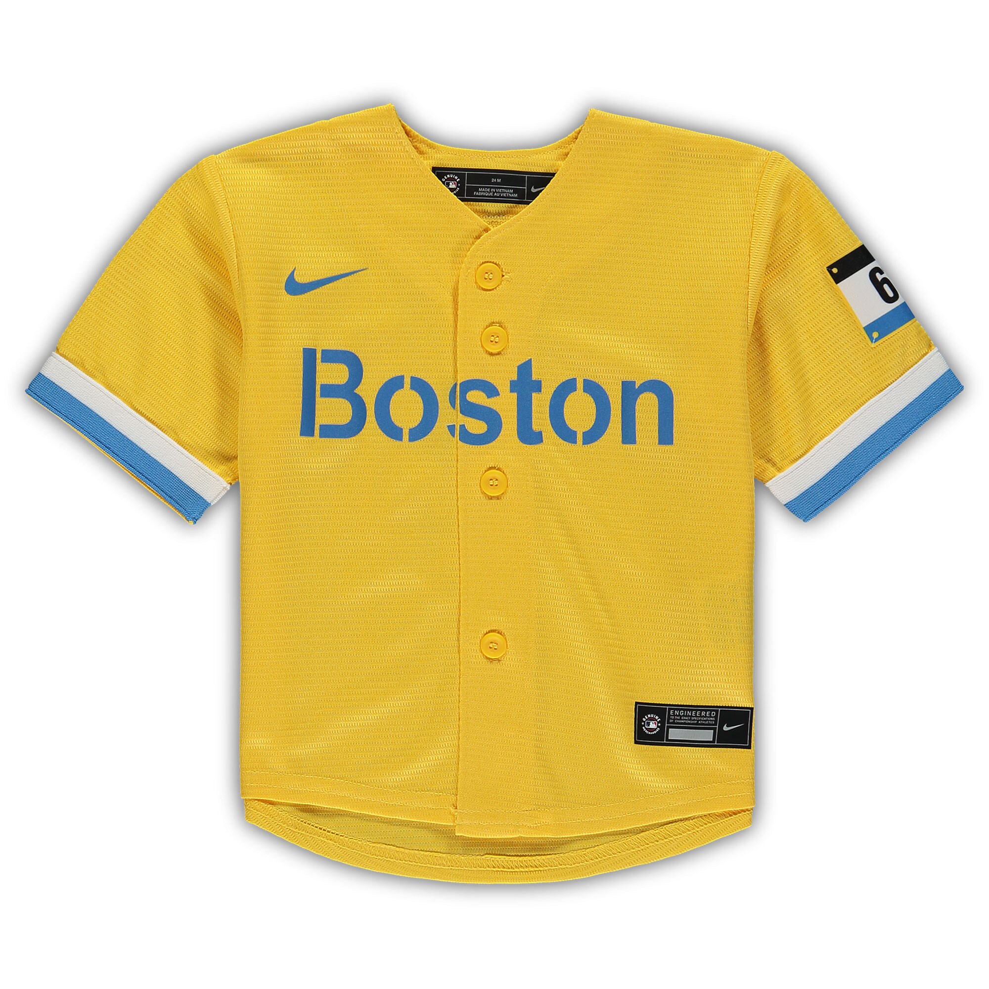 Xander Bogaerts Boston Red Sox Nike Infant City Connect Script Replica Jersey - Gold - vstockx