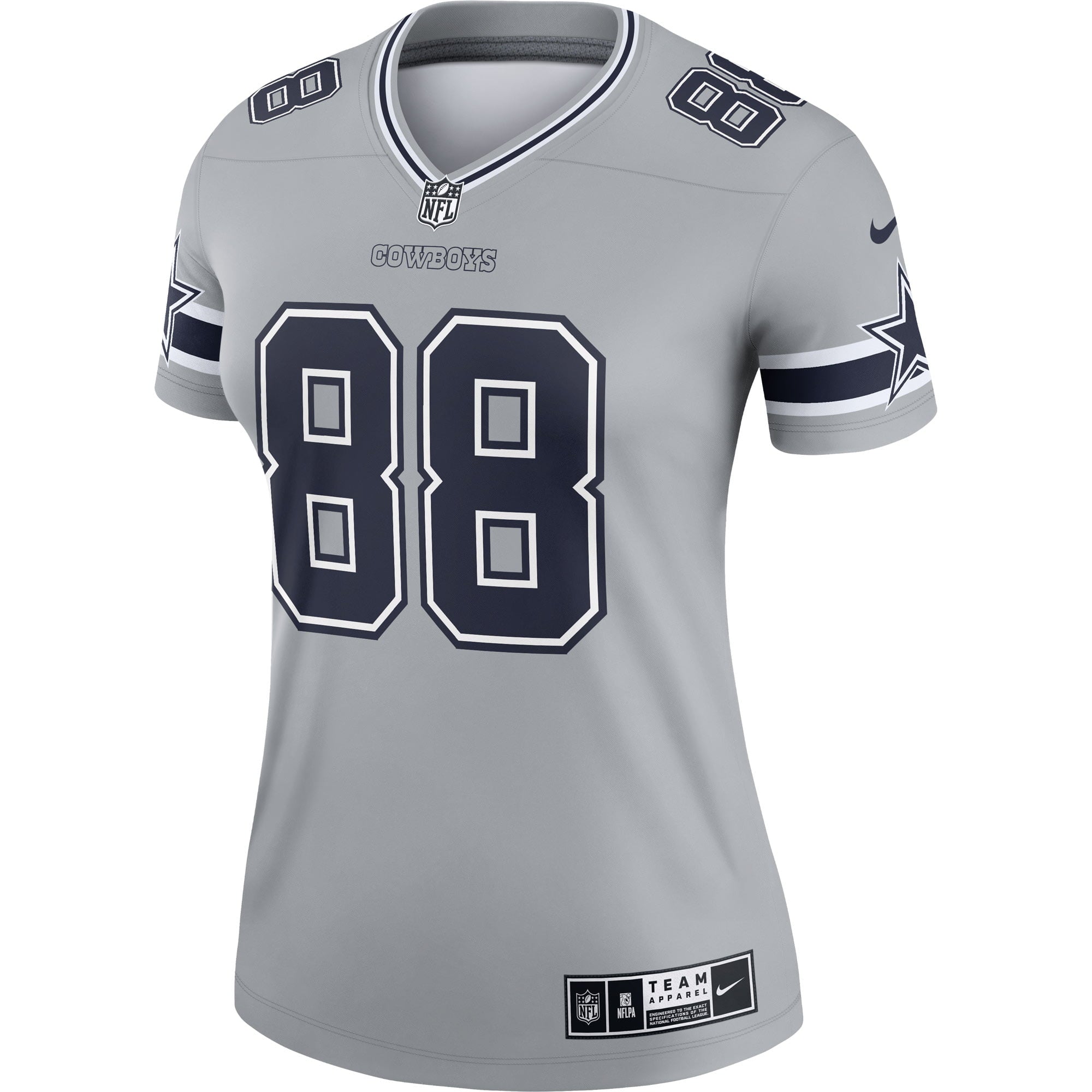 Women's Nike CeeDee Lamb Gray Dallas Cowboys Inverted Legend Jersey - vstockx