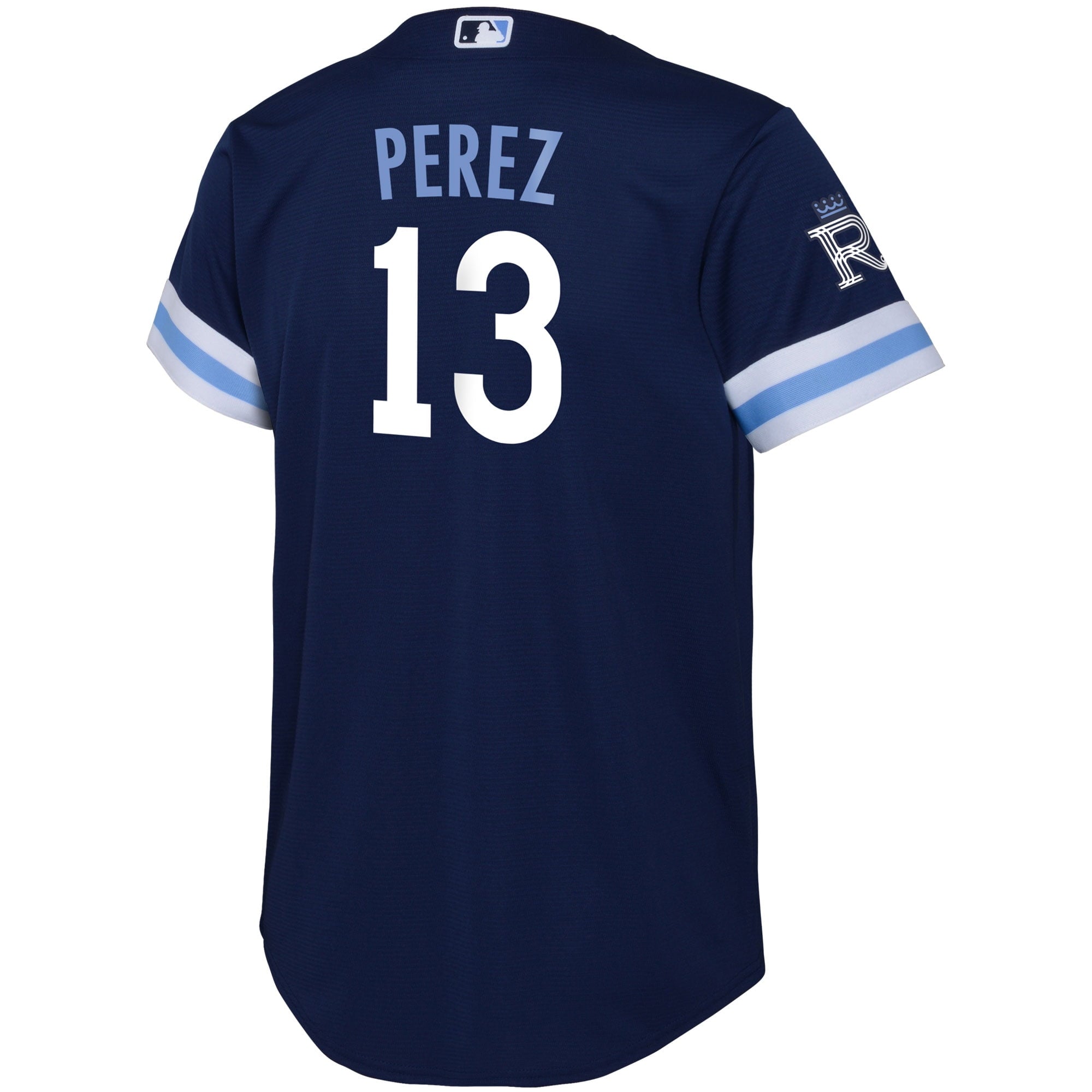 Toddler Nike Salvador Perez Navy Kansas City Royals 2022 City Connect Replica Player Jersey - vstockx