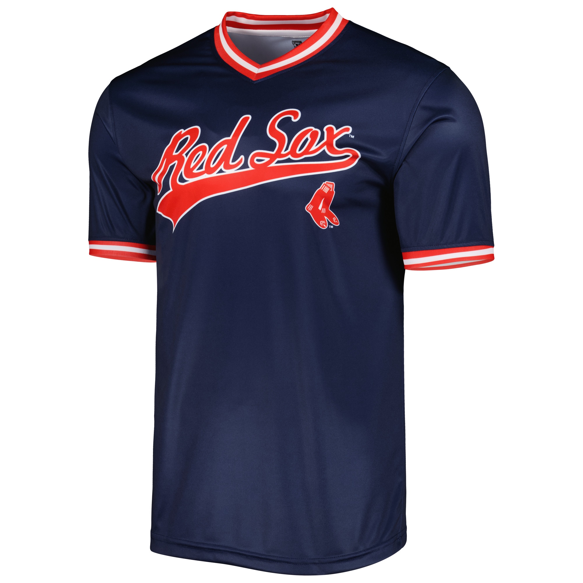 Boston Red Sox Stitches Cooperstown Collection Team Jersey - Navy - vstockx