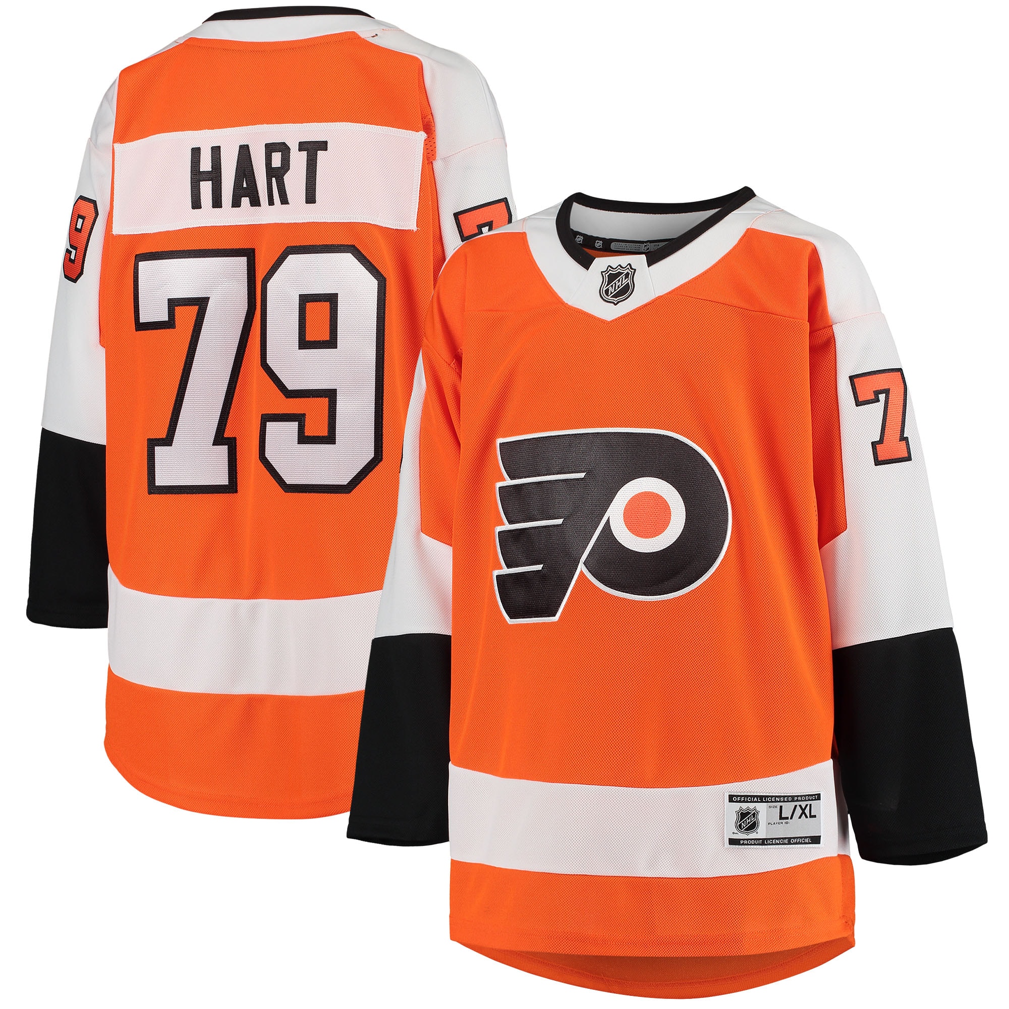 Carter Hart Philadelphia Flyers Youth Home Premier Player Jersey - Orange - vstockx