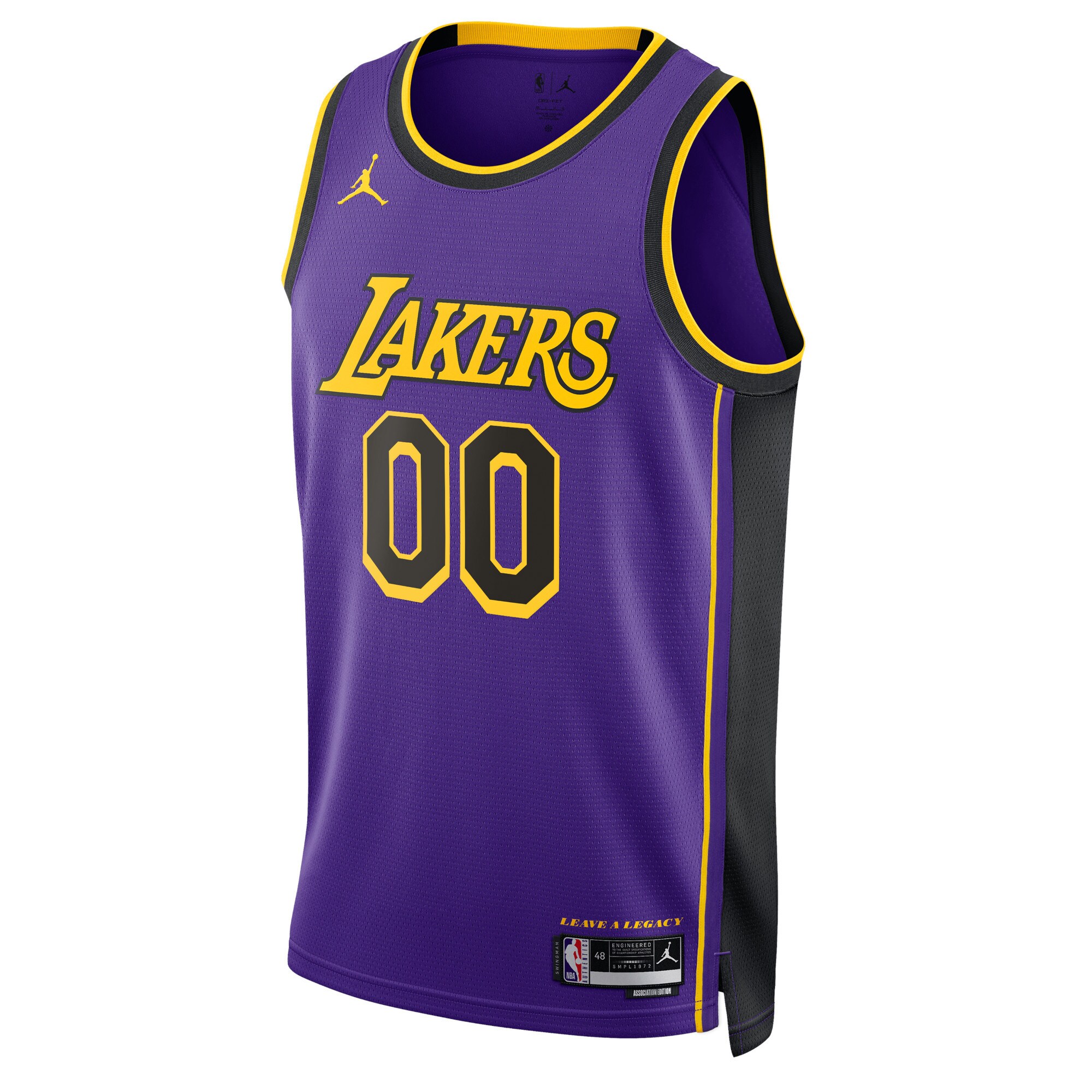 Los Angeles Lakers Jordans Brand Unisex 2022/23 Swingman Custom Jersey - Statement Edition - Purple - vstockx
