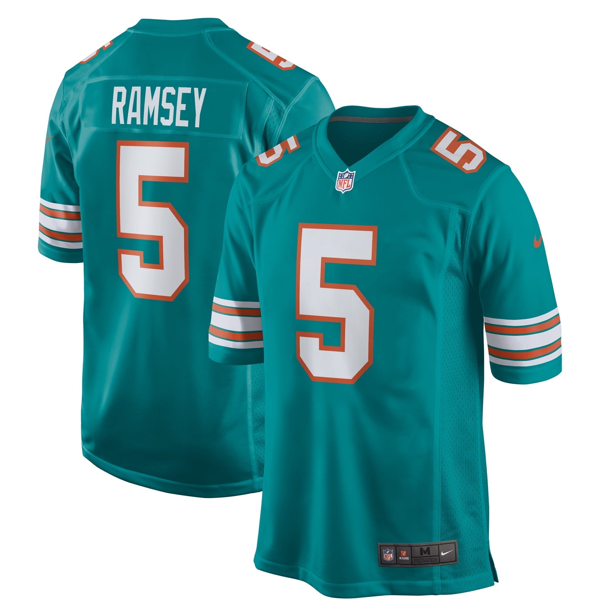 Men's Nike Jalen Ramsey Aqua Miami Dolphins Alternate Game Jersey - vstockx