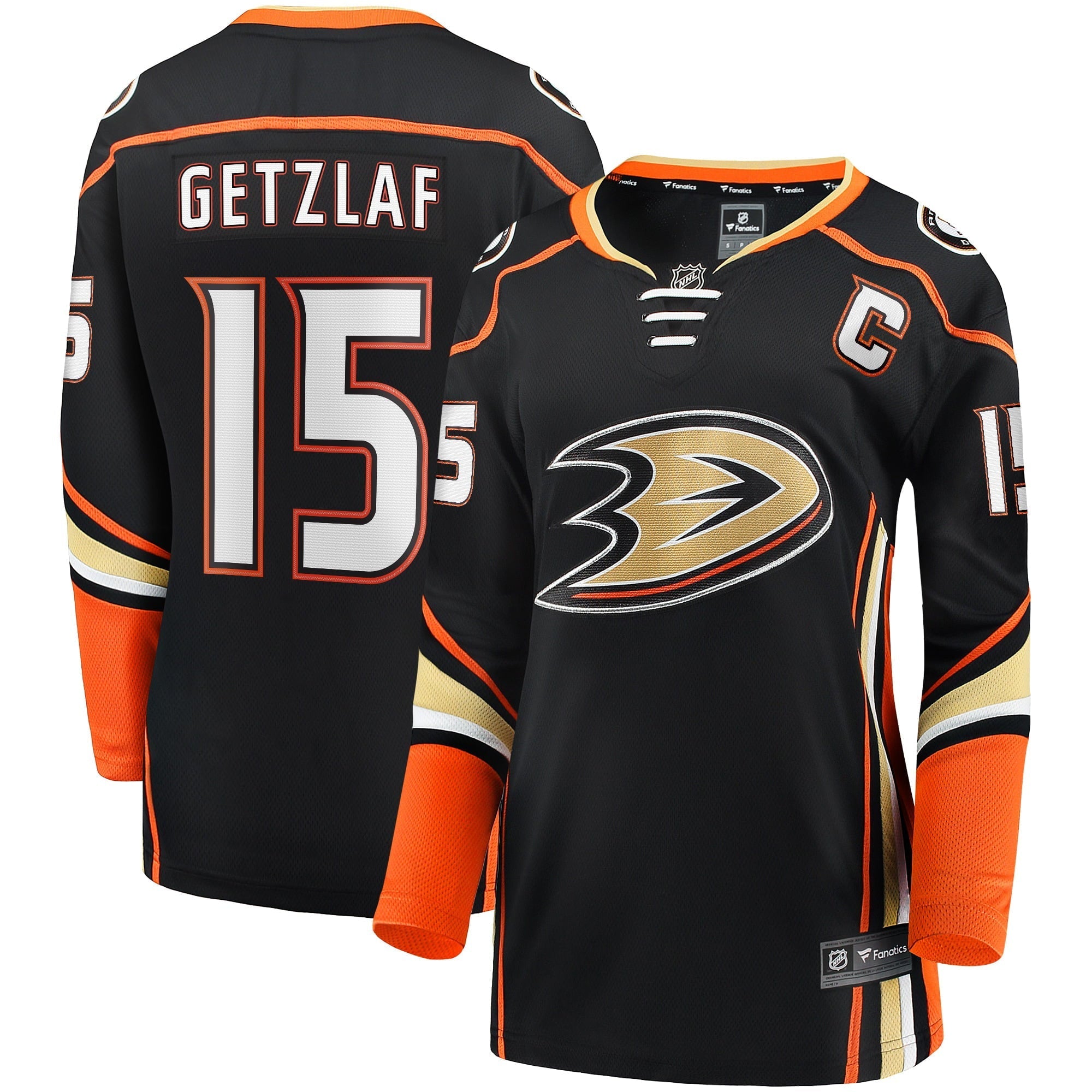 Women's Fanatics Branded Ryan Getzlaf Black Anaheim Ducks 2019/20 Breakaway Player Jersey - vstockx