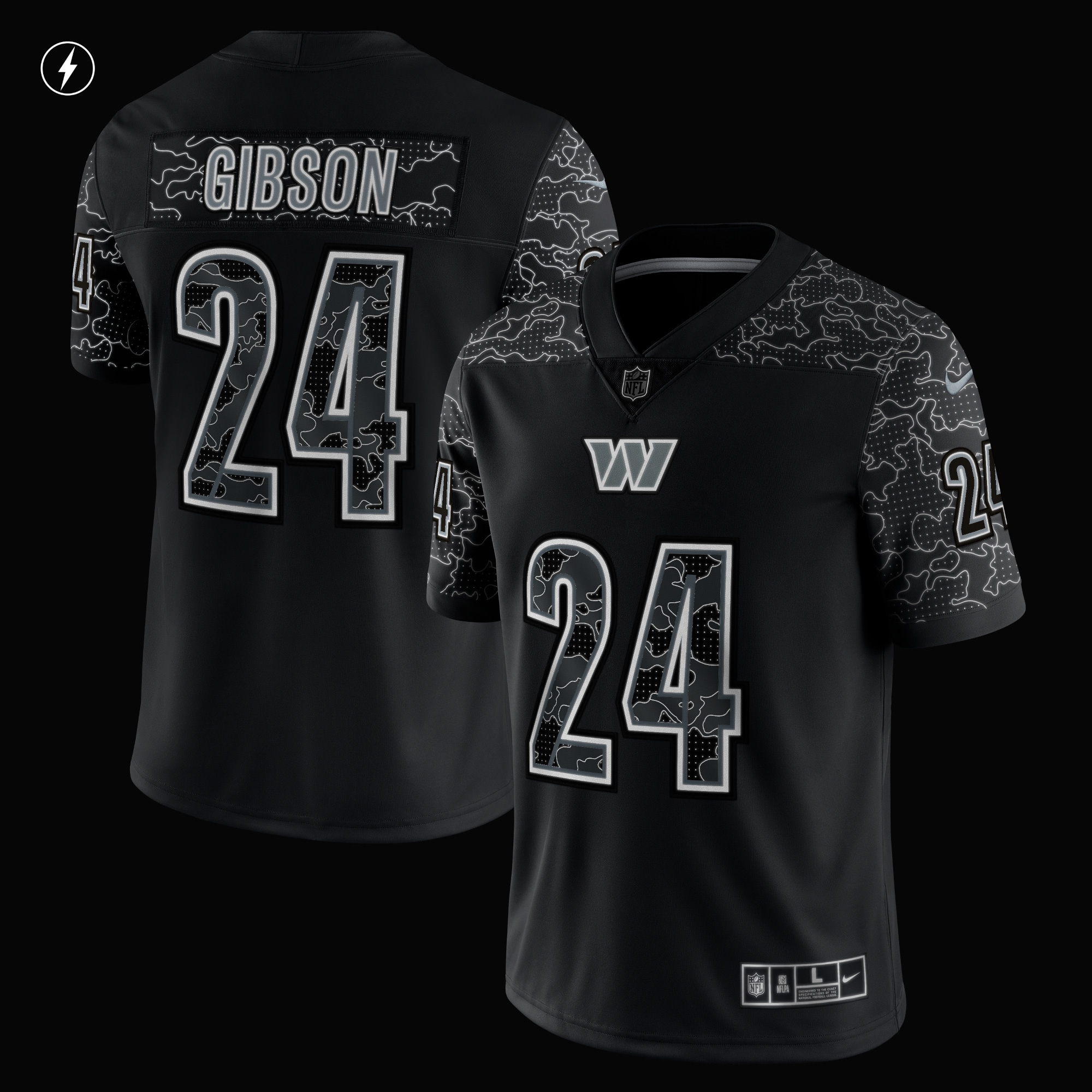 Antonio Gibson Washington Commanders Nike RFLCTV Limited Jersey - Black - vstockx