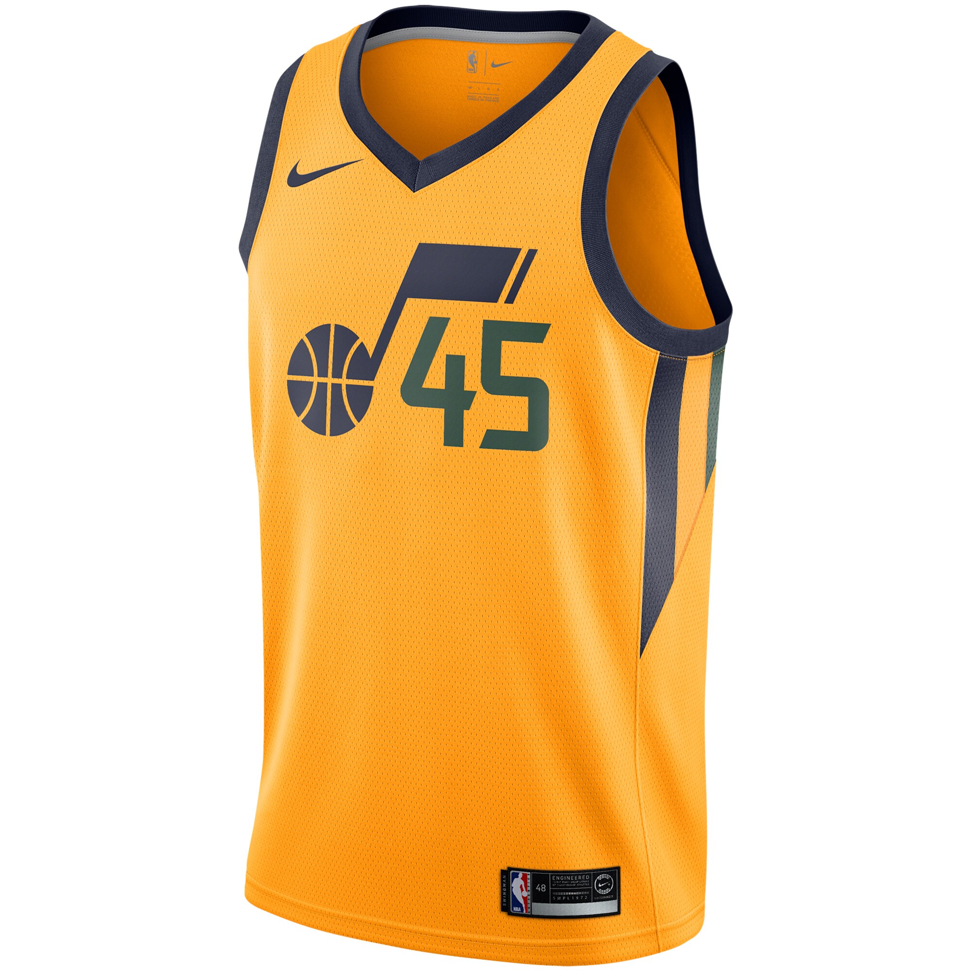 Donovan Mitchell Utah Jazz Nike Replica Swingman Jersey - Statement Edition - Gold - vstockx