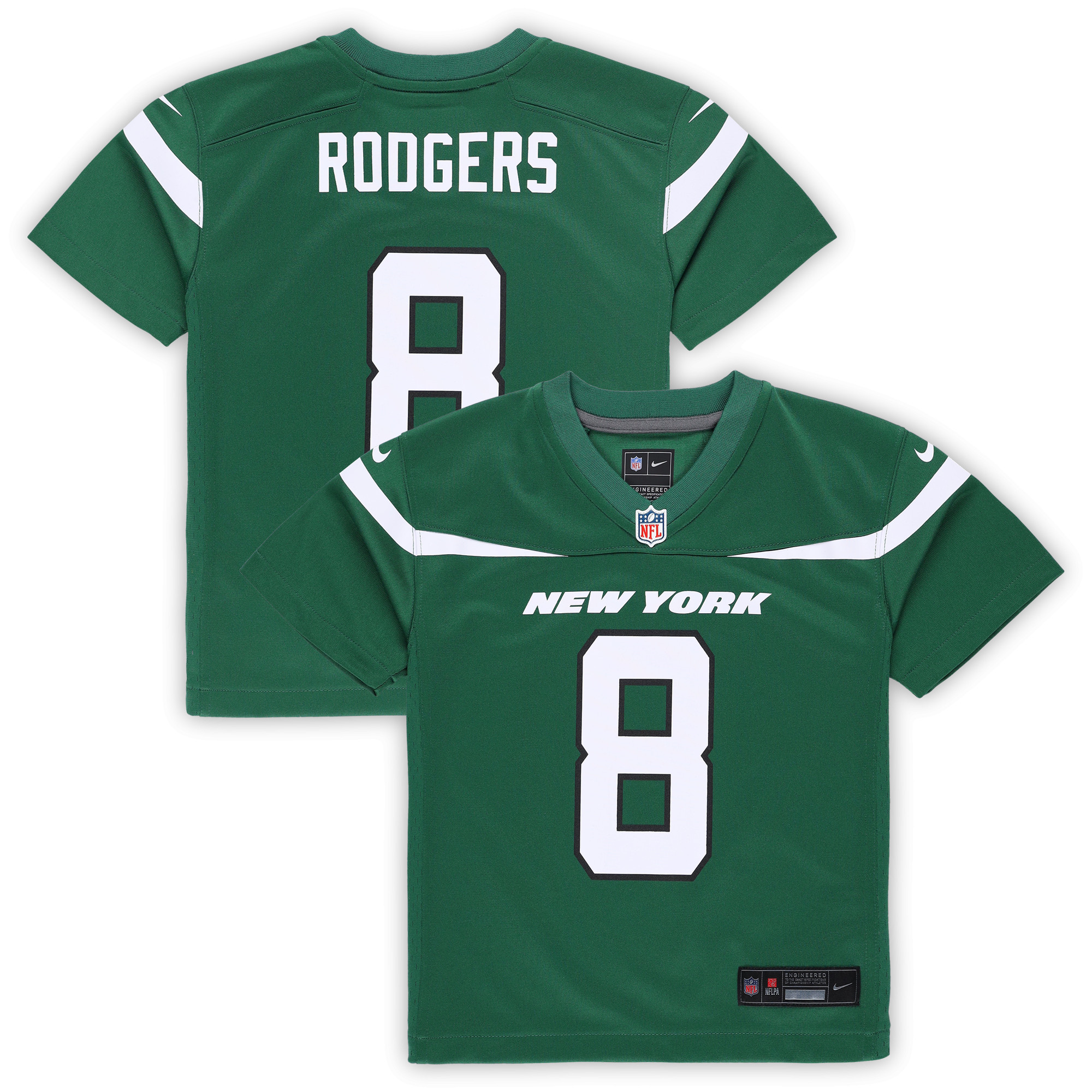 Aaron Rodgers New York Jets Nike Preschool Game Jersey - Gotham Green - vstockx