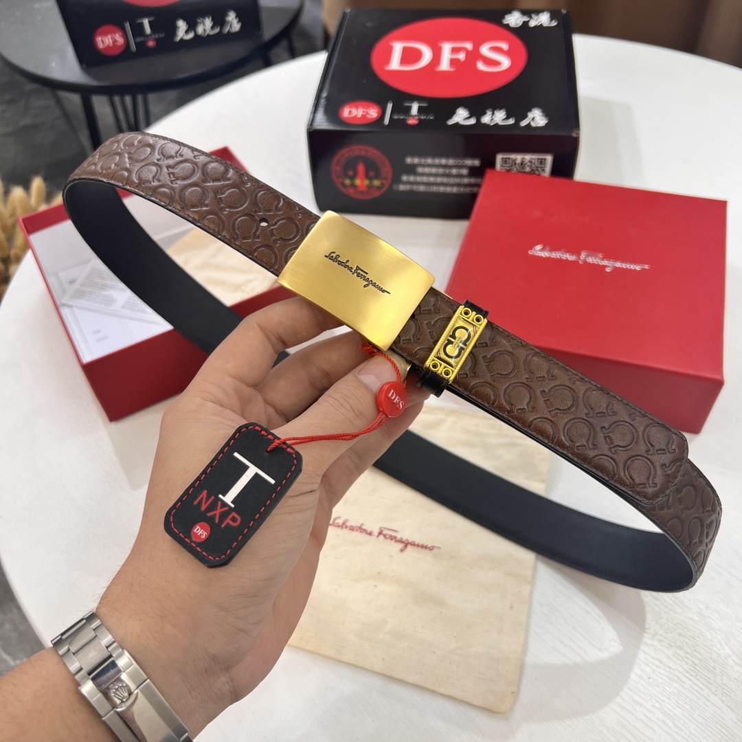 Streetwear Belt Ferragamo 320320 size:3.5cm - vstockx