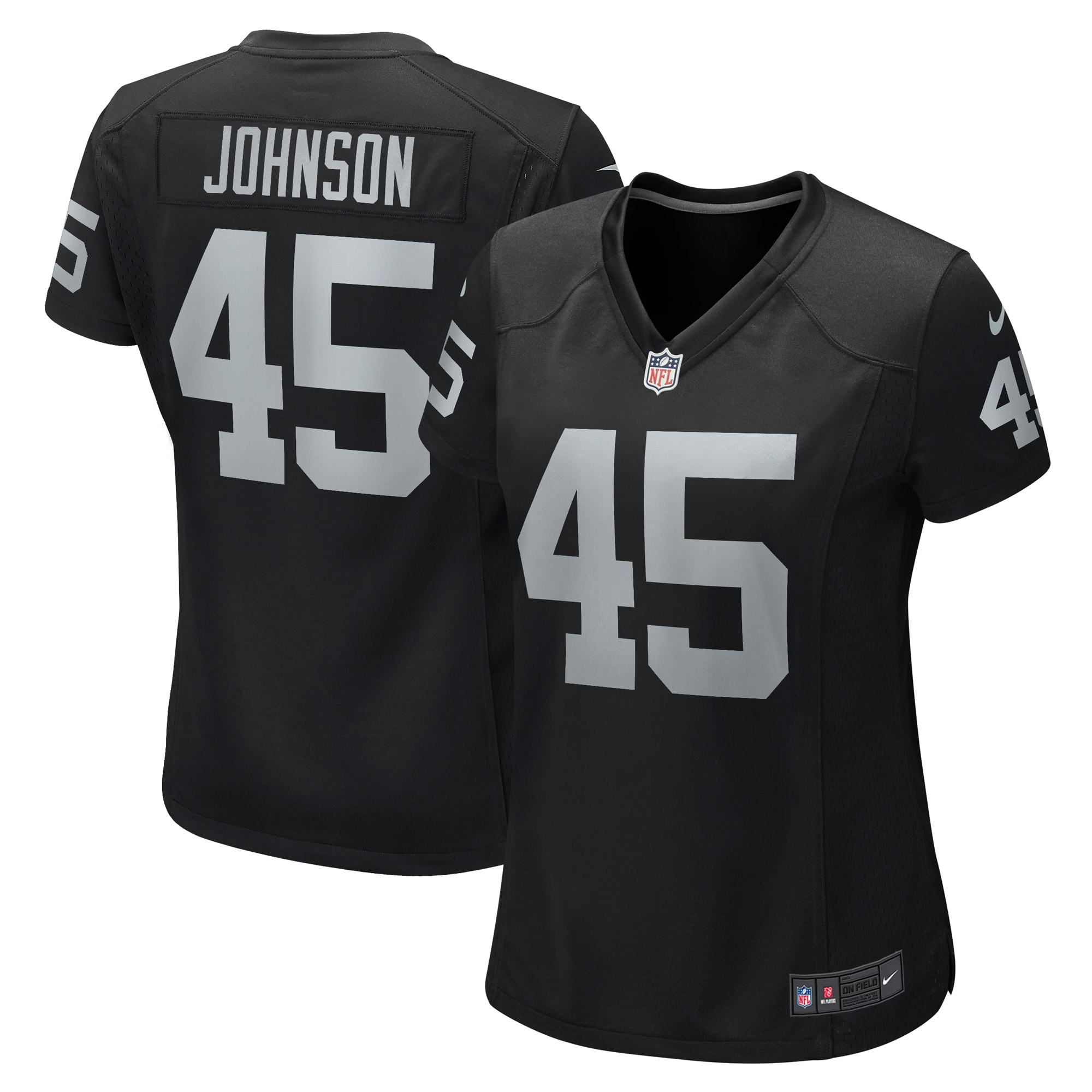 Jaquan Johnson Las Vegas Raiders Nike Women's Game Player Jersey - Black - vstockx