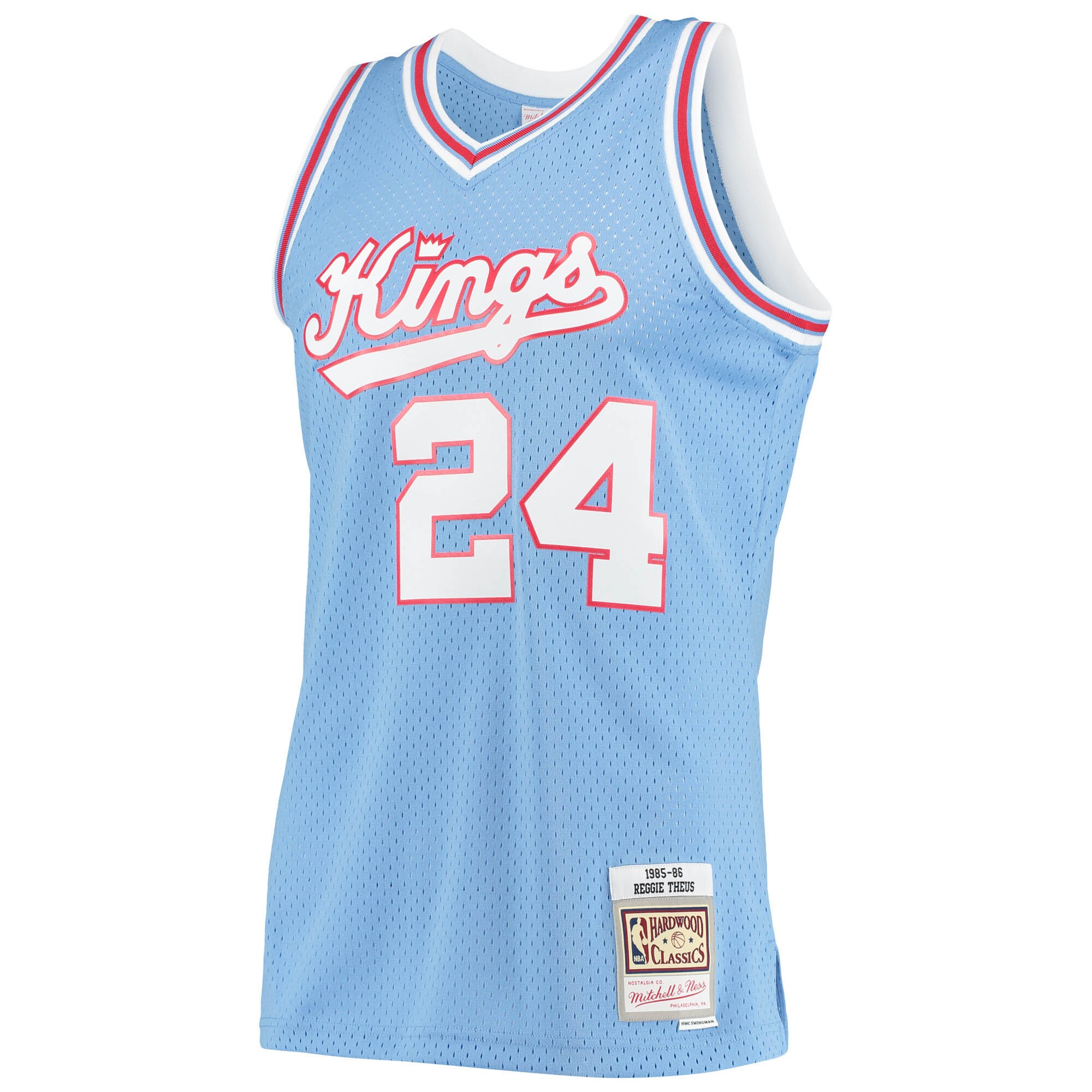 Reggie Theus Sacramento Kings Mitchell & Ness Hardwood Classics Swingman Jersey - Light Blue - vstockx