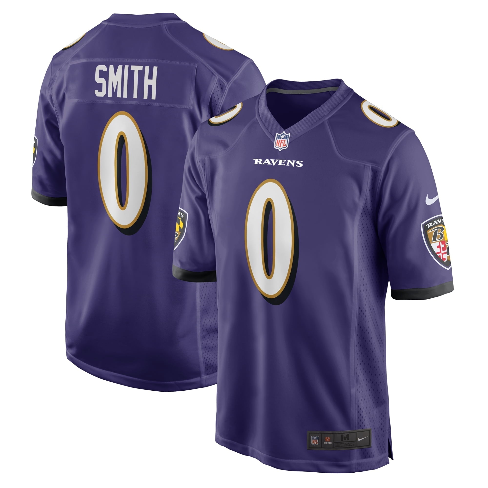 Men's Nike Roquan Smith Purple Baltimore Ravens Team Game Jersey - vstockx