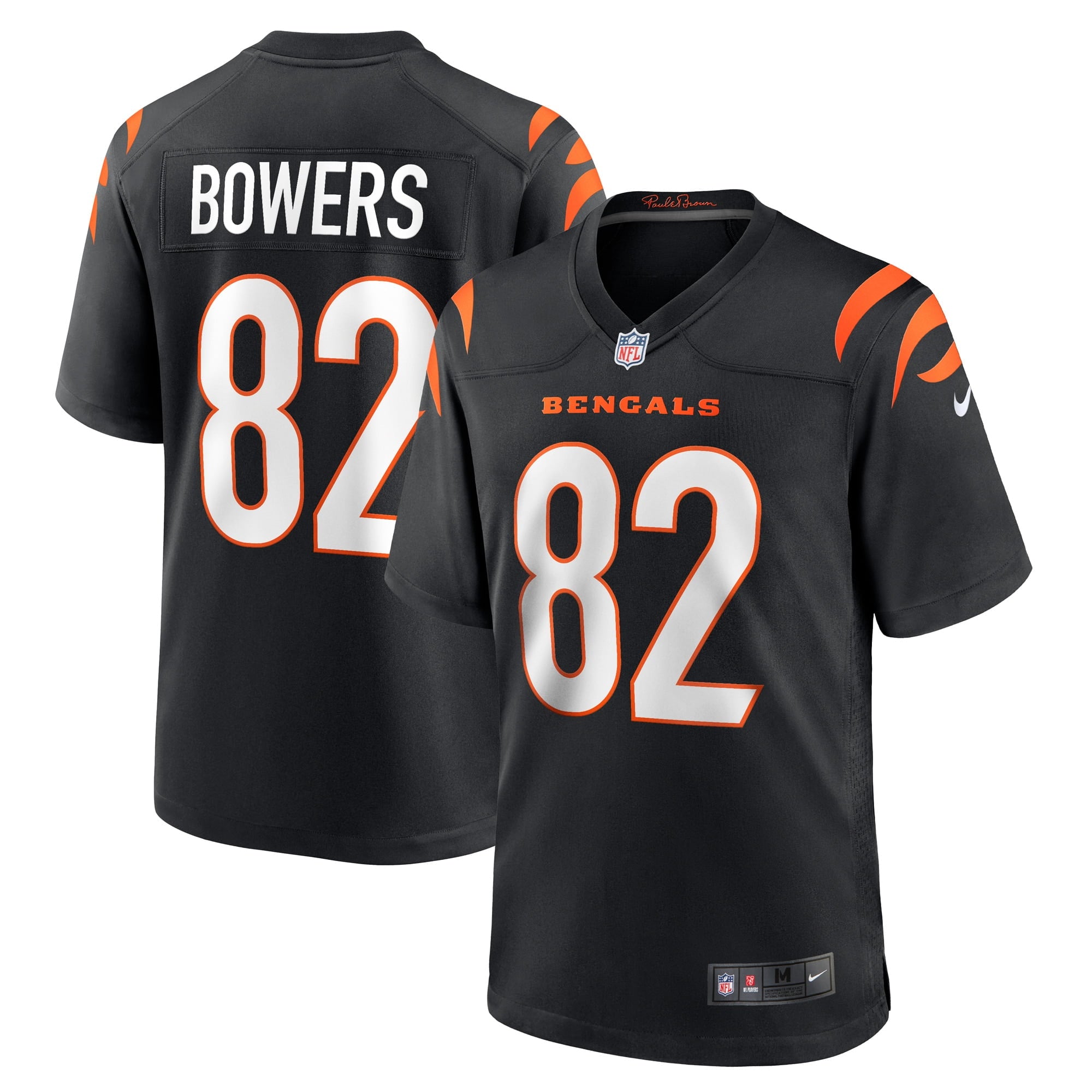 Men's Nike Nick Bowers Black Cincinnati Bengals Game Player Jersey - vstockx