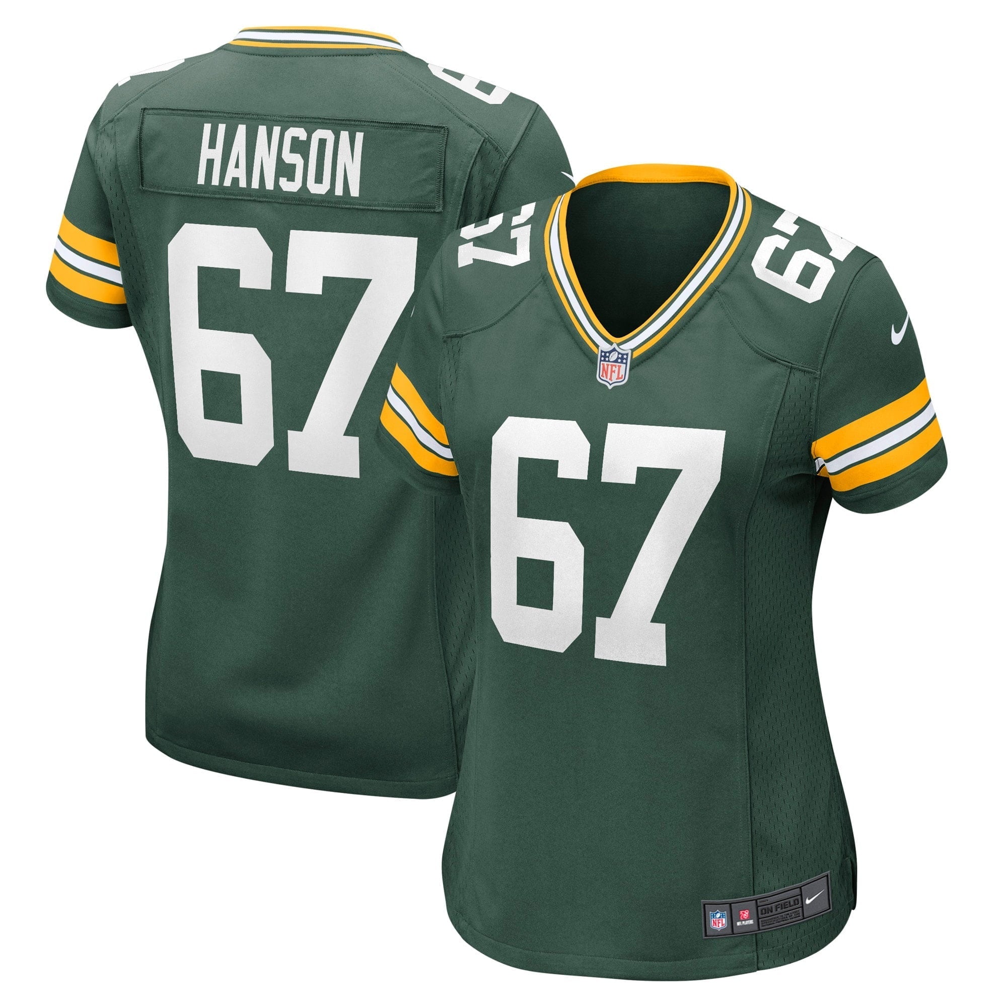 Women's Nike Jake Hanson Green Green Bay Packers Game Player Jersey - vstockx