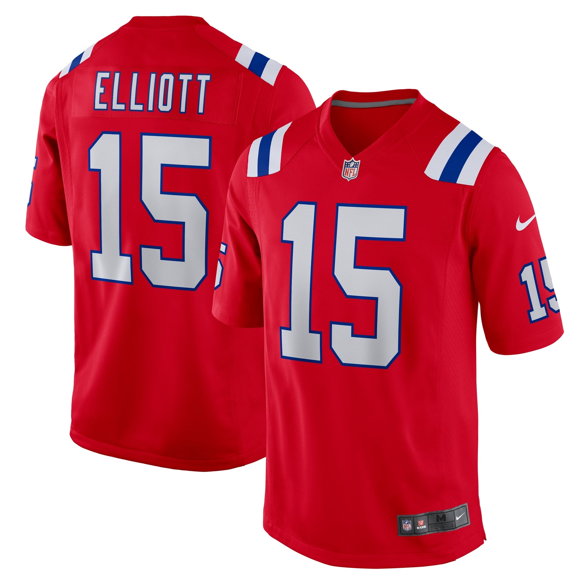 Men's Nike Ezekiel Elliott Red New England Patriots Alternate Game Player Jersey - vstockx