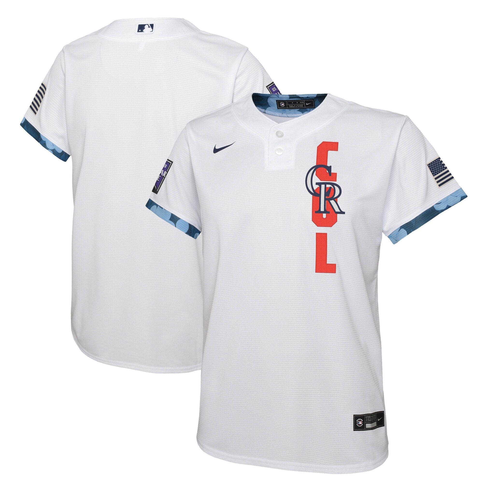 Colorado Rockies Nike Youth 2021 MLB All-Star Game Jersey - White - vstockx