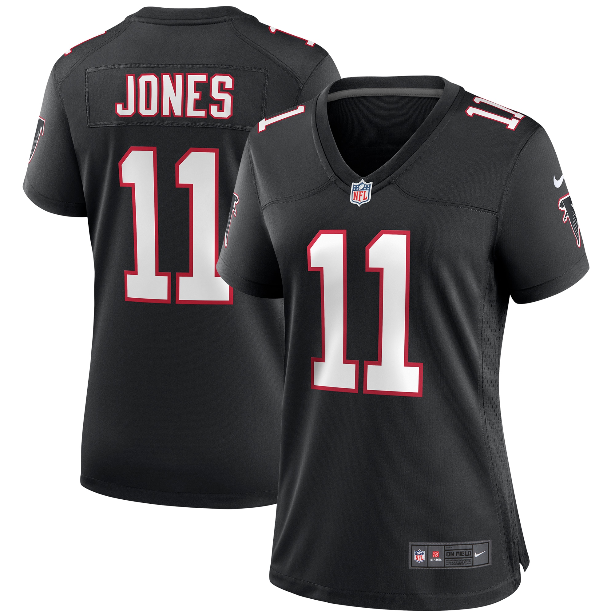 Julio Jones Atlanta Falcons Nike Women's Throwback Game Jersey - Black - vstockx