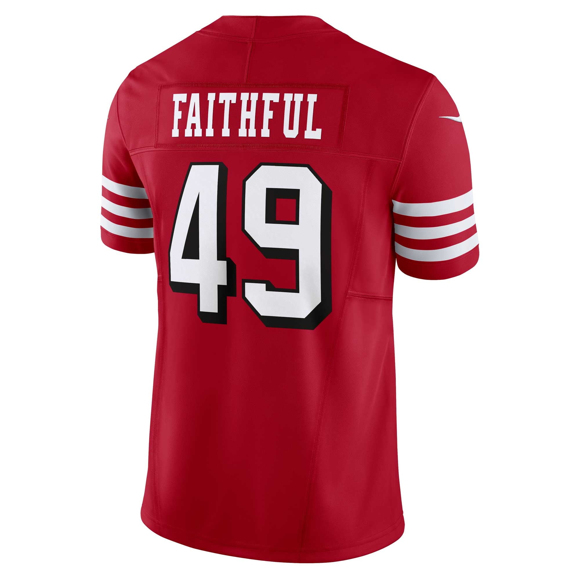 Men's Nike The Faithful Scarlet San Francisco 49ers Alternate Vapor F.U.S.E. Limited Jersey - vstockx