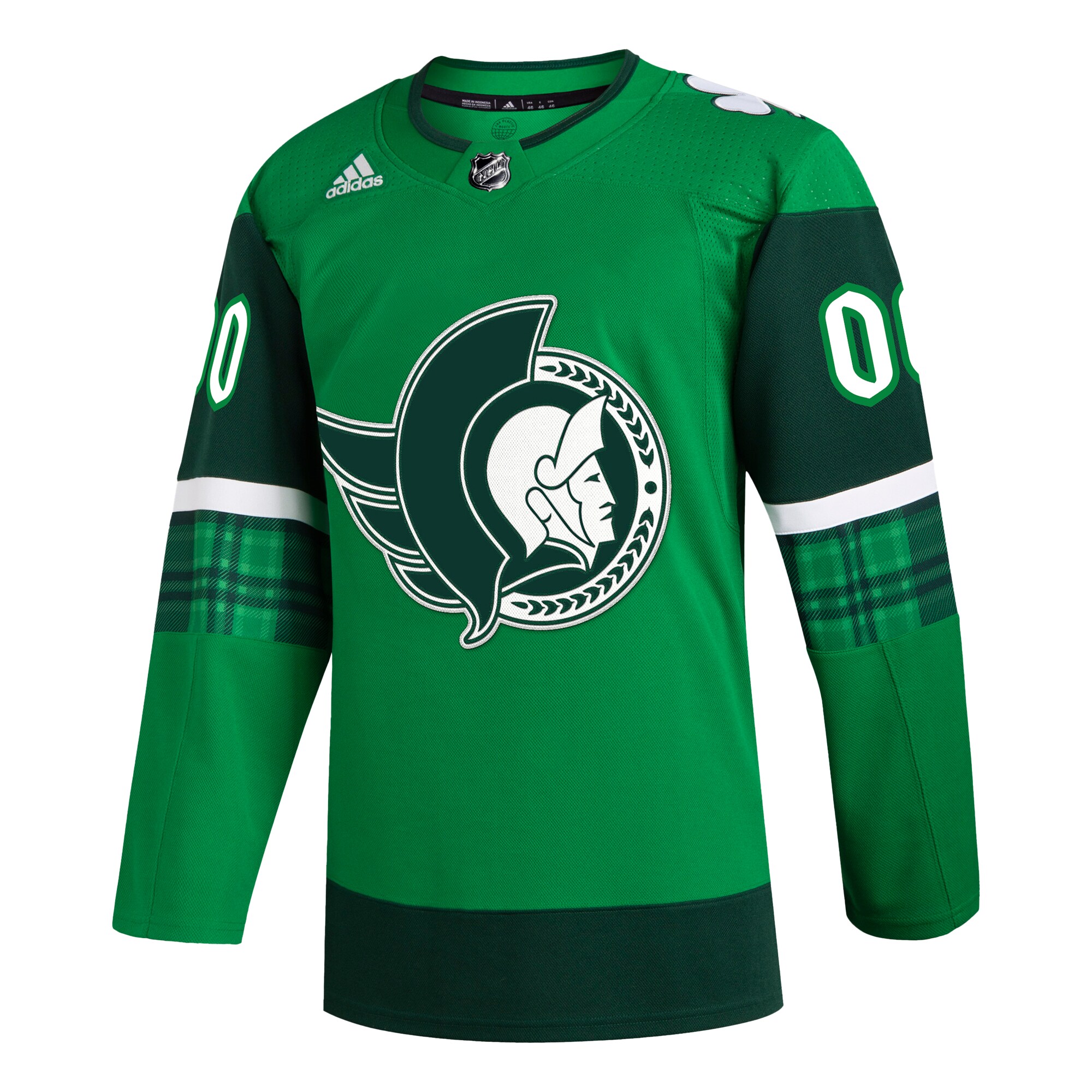 Ottawa Senators adidas St. Patrick's Day Authentic Custom Jersey - Kelly Green - vstockx