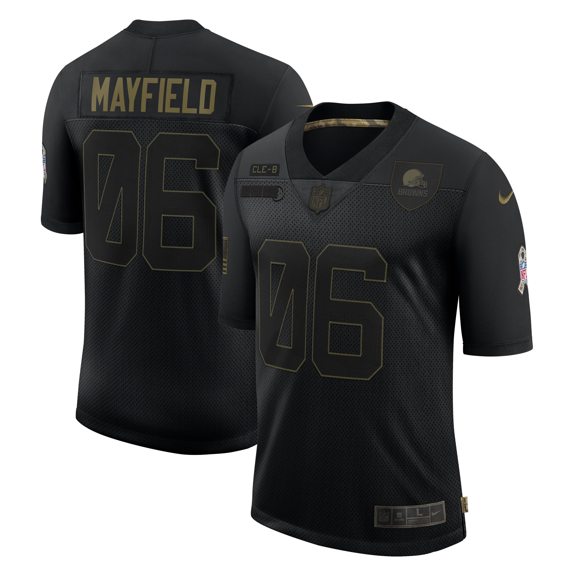 Baker Mayfield Cleveland Browns Nike 2020 Salute To Service Limited Jersey - Black - vstockx