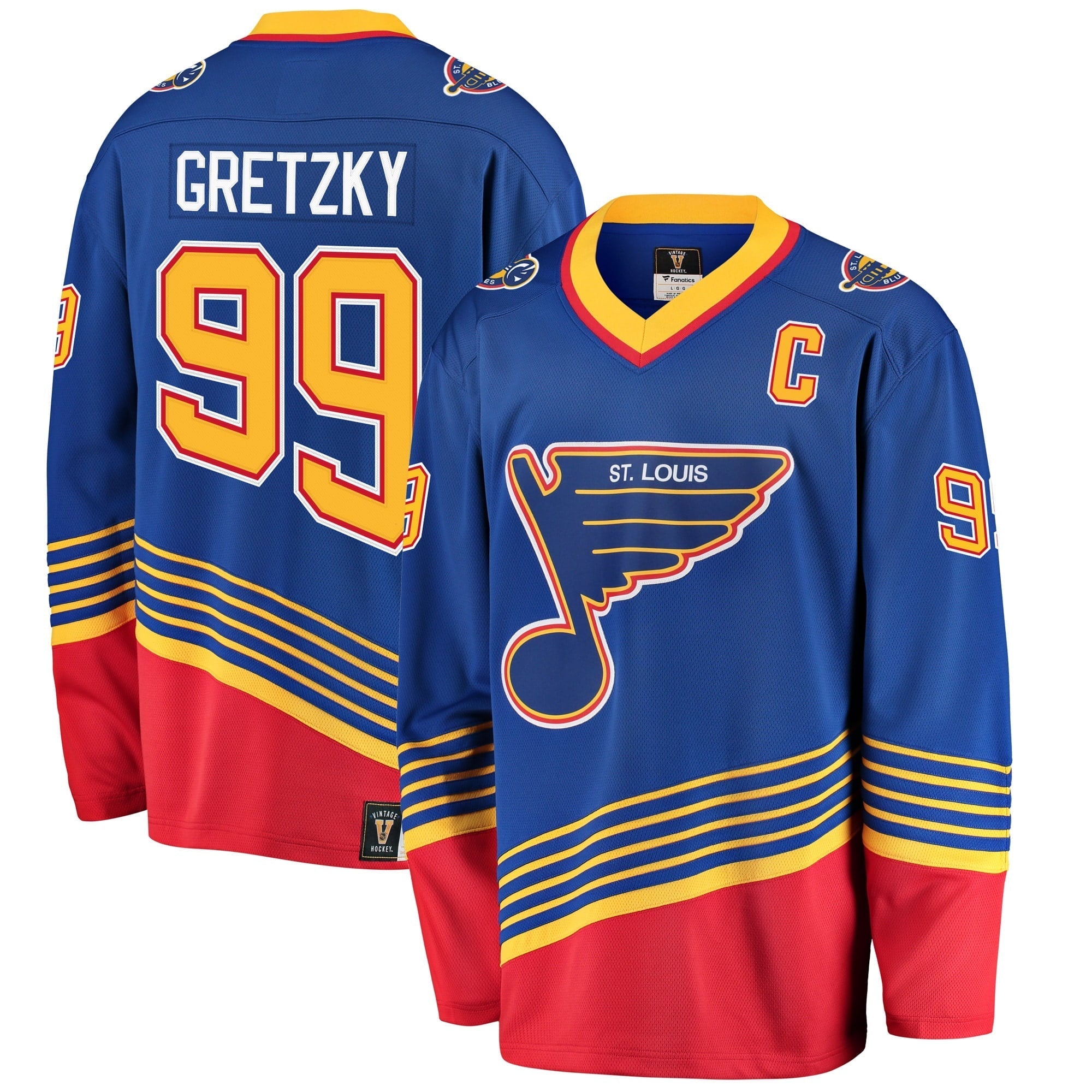 Men's Fanatics Branded Wayne Gretzky Blue St. Louis Blues Premier Breakaway Retired Player Jersey - vstockx