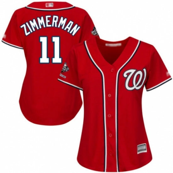 Womens Washington Nationals Ryan Zimmerman Cool Base Replica Jersey Red - vstockx