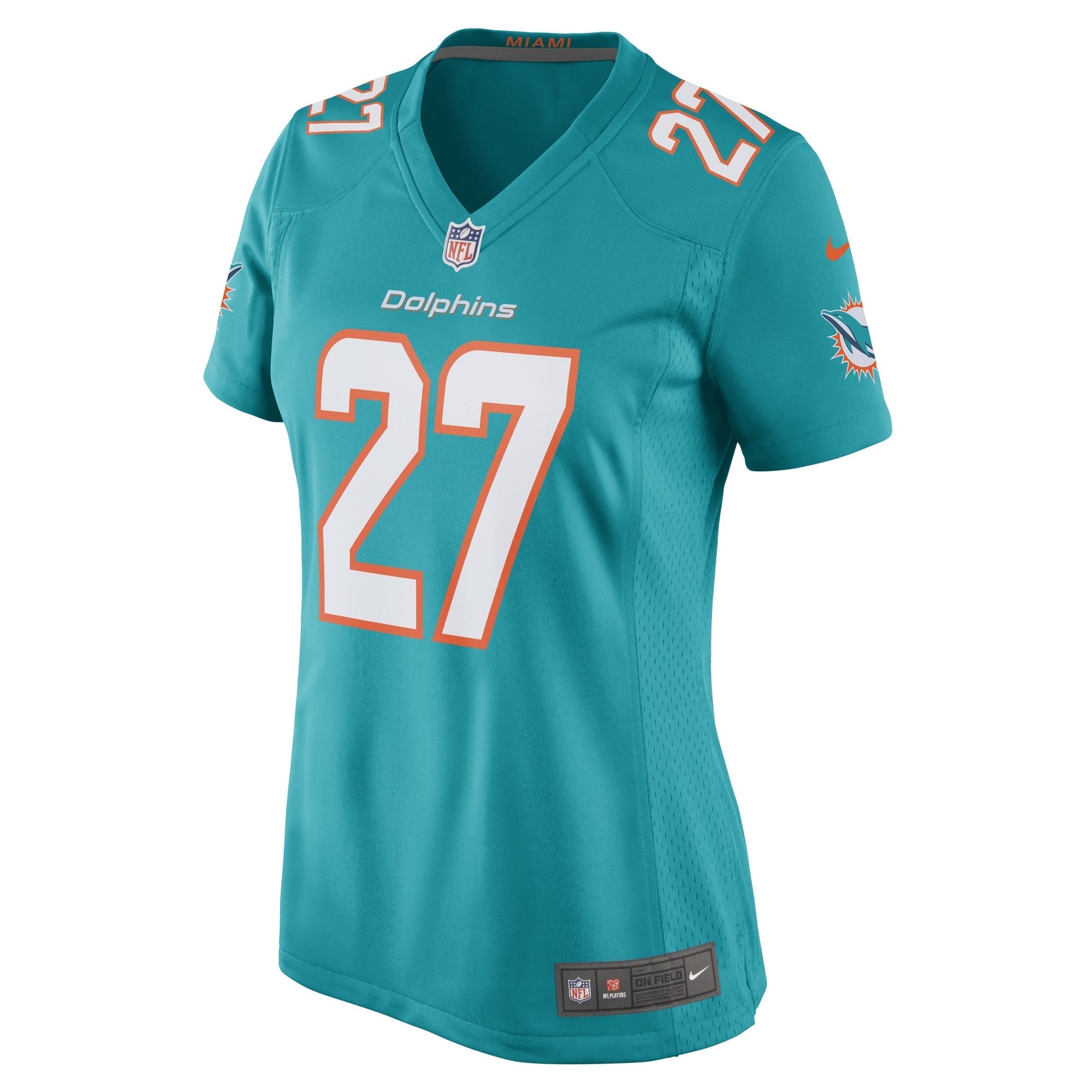 Women's Nike Keion Crossen Aqua Miami Dolphins Game Player Jersey - vstockx