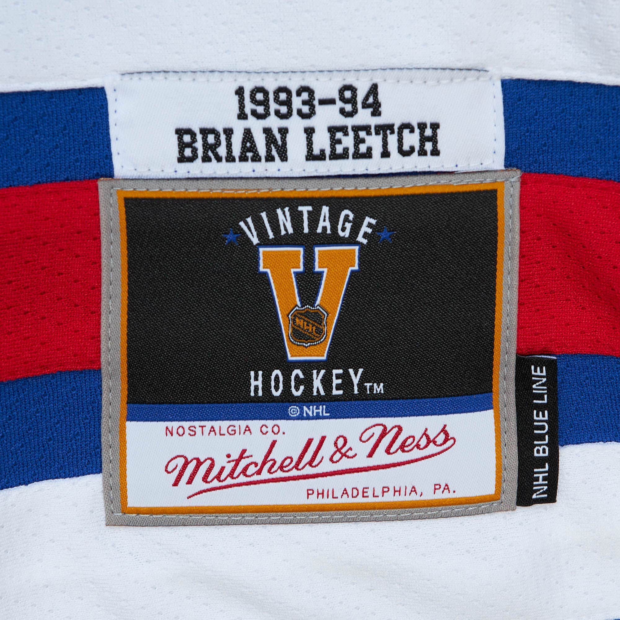 Blue Line Brian Leetch New York Rangers 1993 Jersey - vstockx
