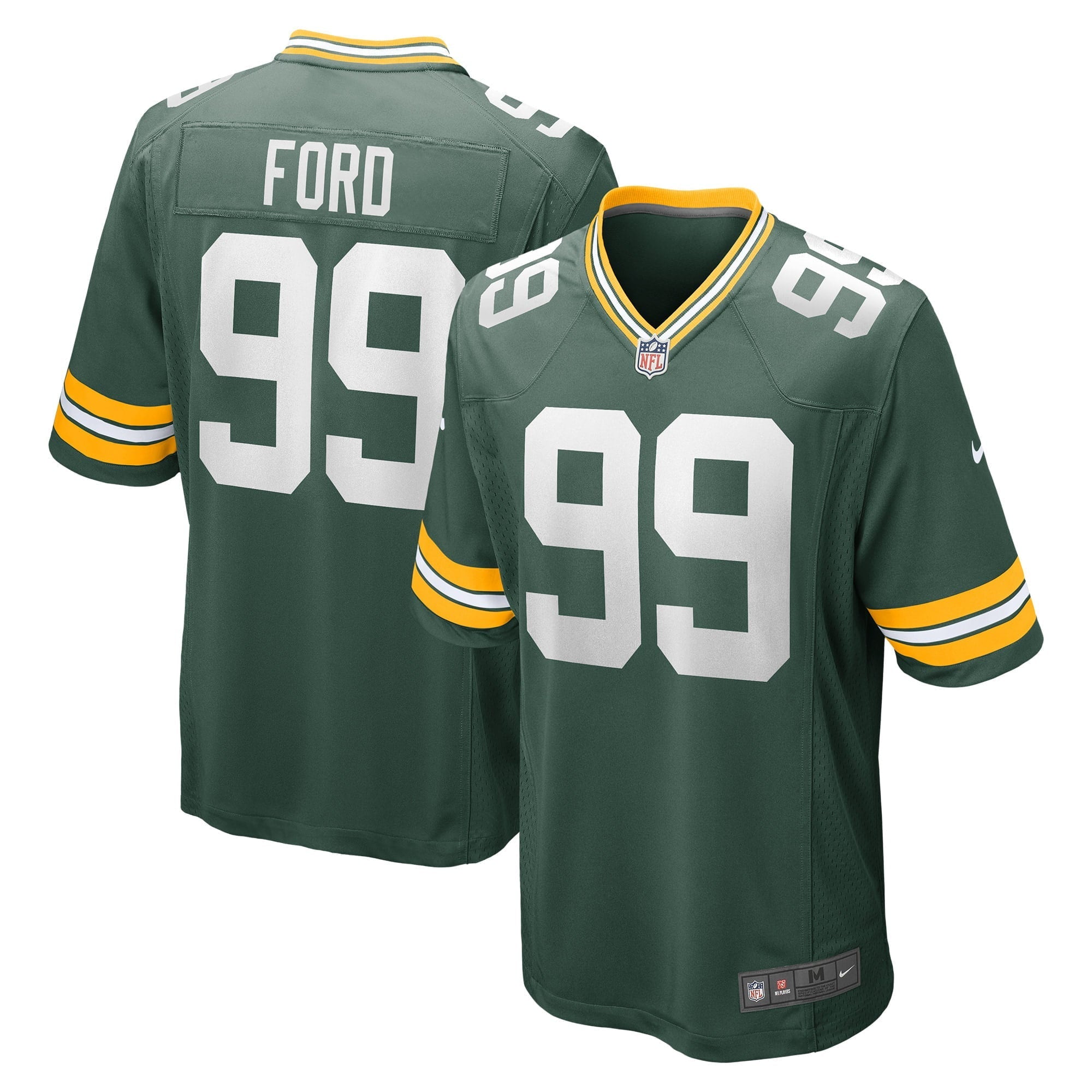 Men's Nike Jonathan Ford Green Green Bay Packers Game Player Jersey - vstockx