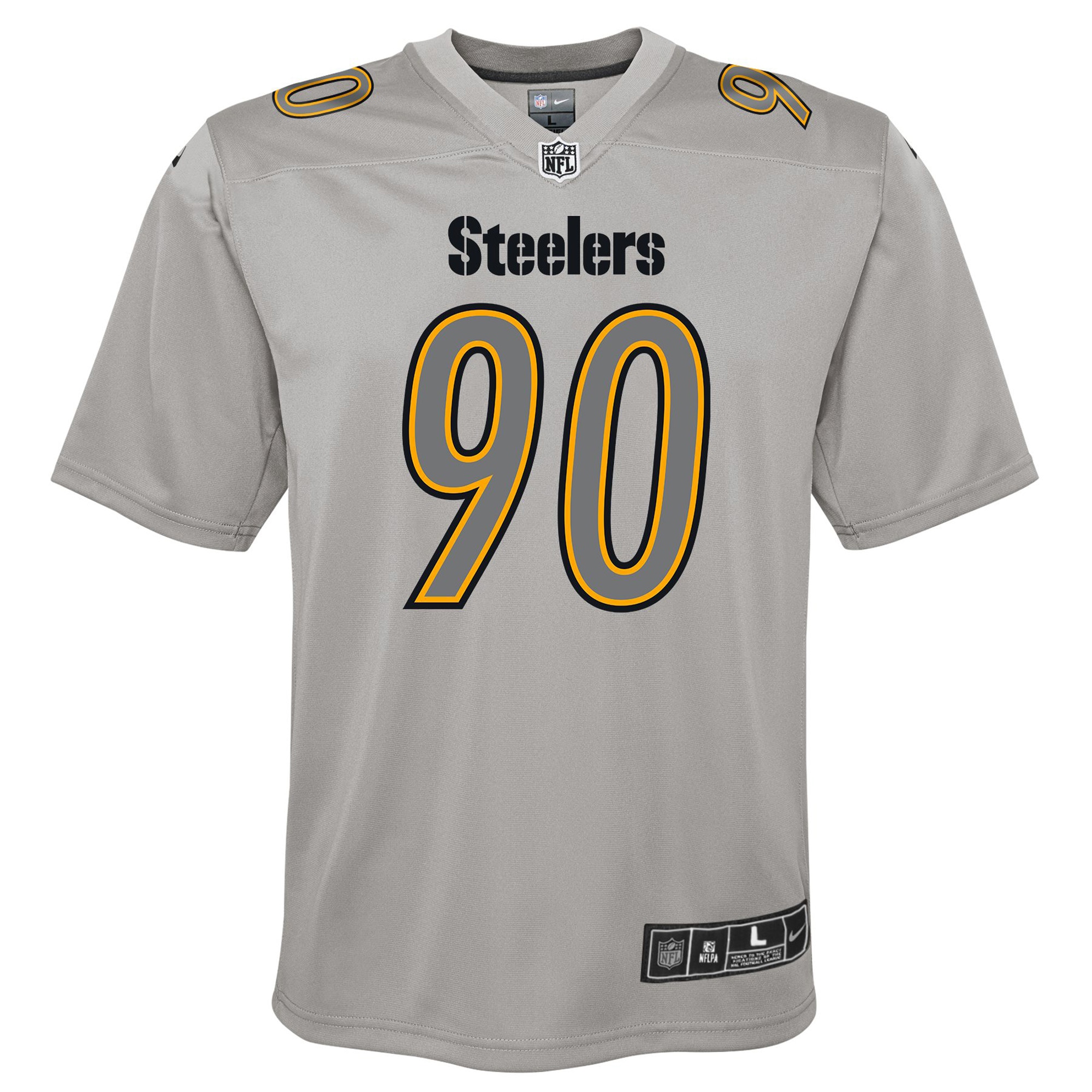 T.J. Watt Pittsburgh Steelers Nike Youth Atmosphere Game Jersey - Gray - vstockx