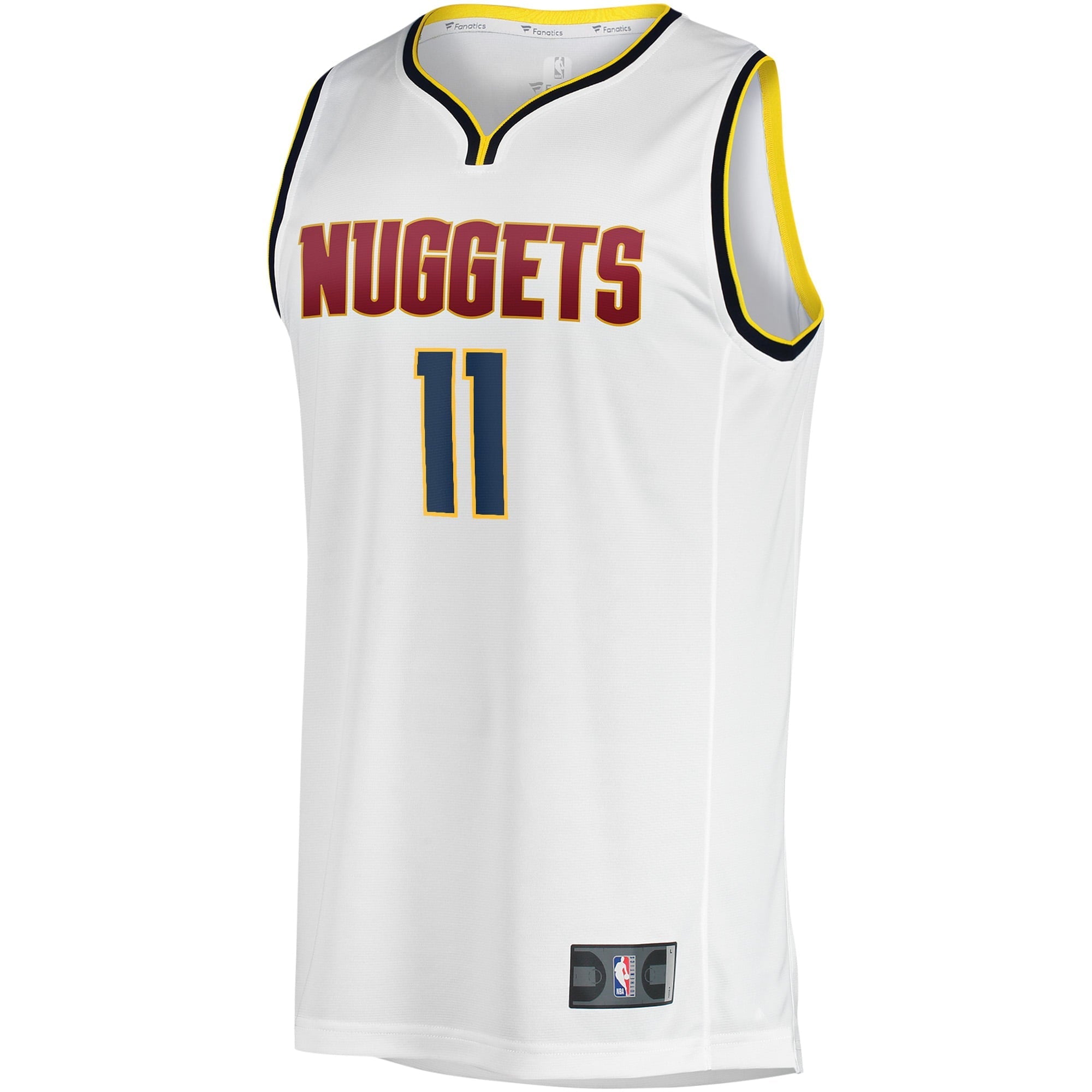 Youth Fanatics Branded Bruce Brown White Denver Nuggets Fast Break Player Jersey - Association Edition - vstockx