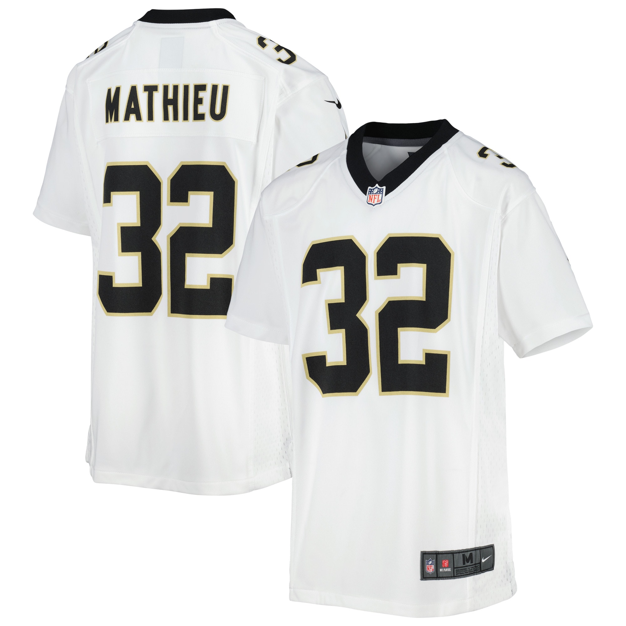 Tyrann Mathieu New Orleans Saints Nike Youth Game Jersey - White - vstockx