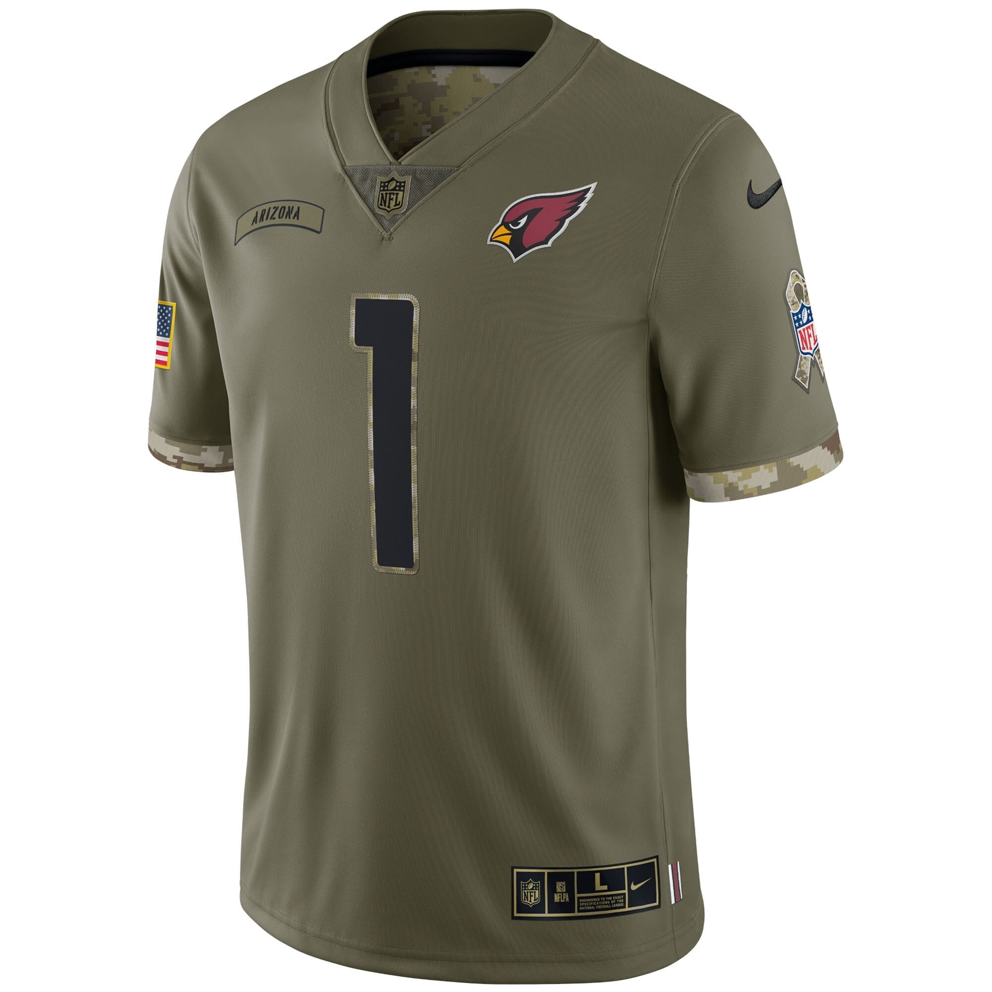 Men's Nike Kyler Murray Olive Arizona Cardinals 2022 Salute To Service Limited Jersey - vstockx