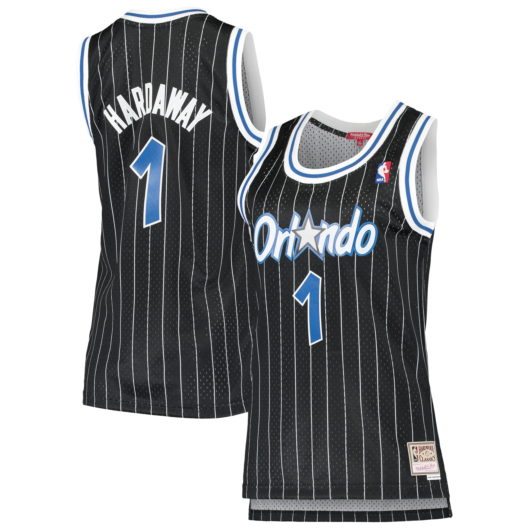 Penny Hardaway Orlando Magic Mitchell & Ness Women's Black 1994-95 Hardwood Classics Swingman Jersey - vstockx
