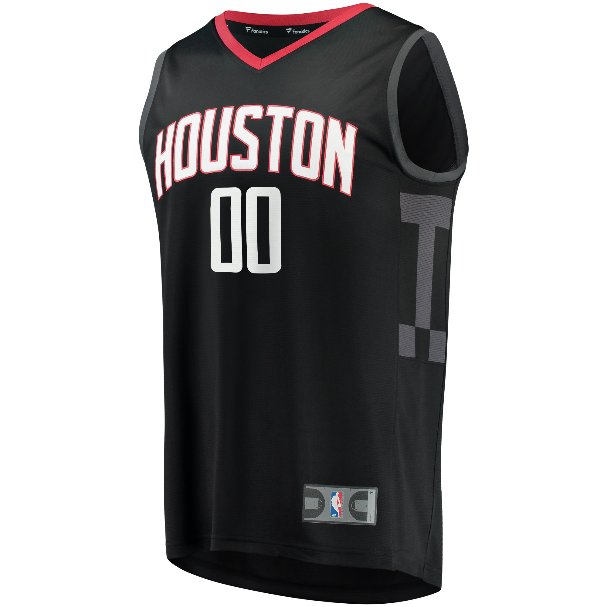 Houston Rockets Fanatics Branded Fast Break Replica Custom Jersey - Statement Edition - Black - vstockx