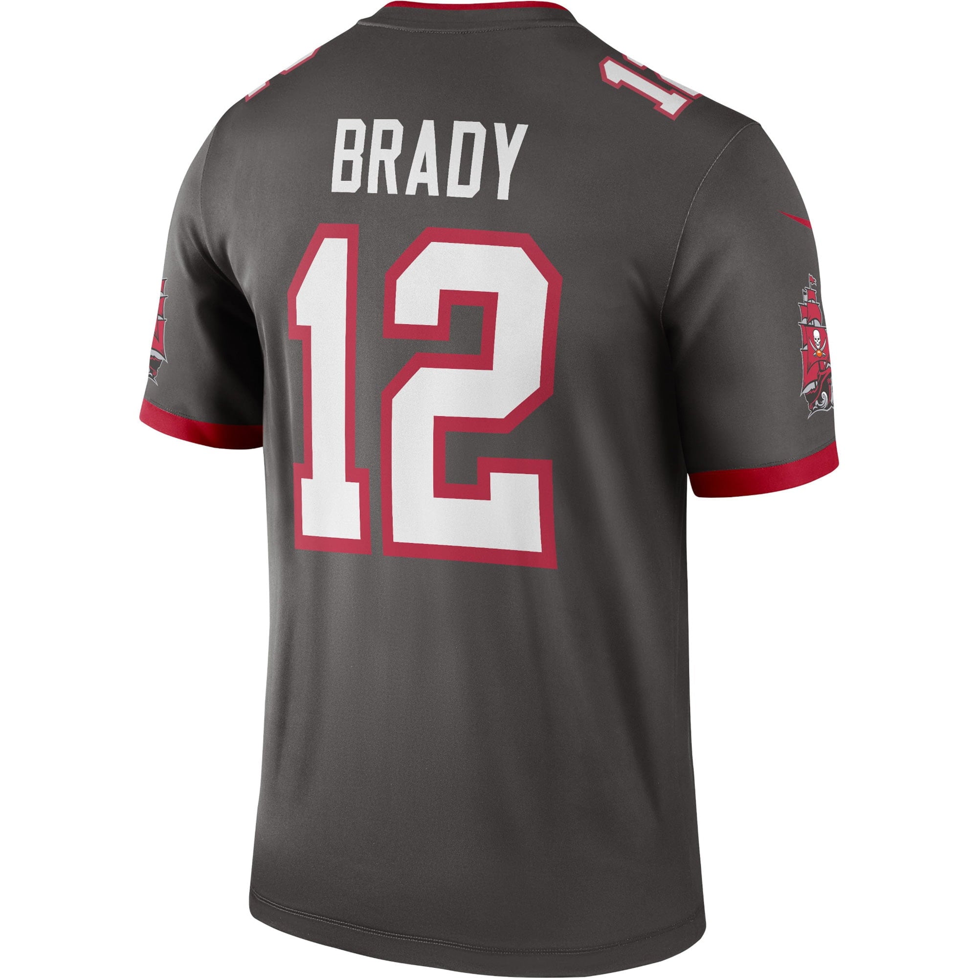 Men's Nike Tom Brady Pewter Tampa Bay Buccaneers Alternate Legend Jersey - vstockx