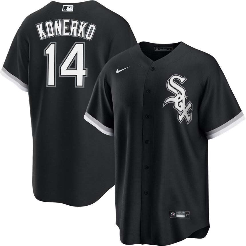 Men's Paul Konerko Chicago White Sox Black Alternate Premium Stitch Replica Jersey - vstockx