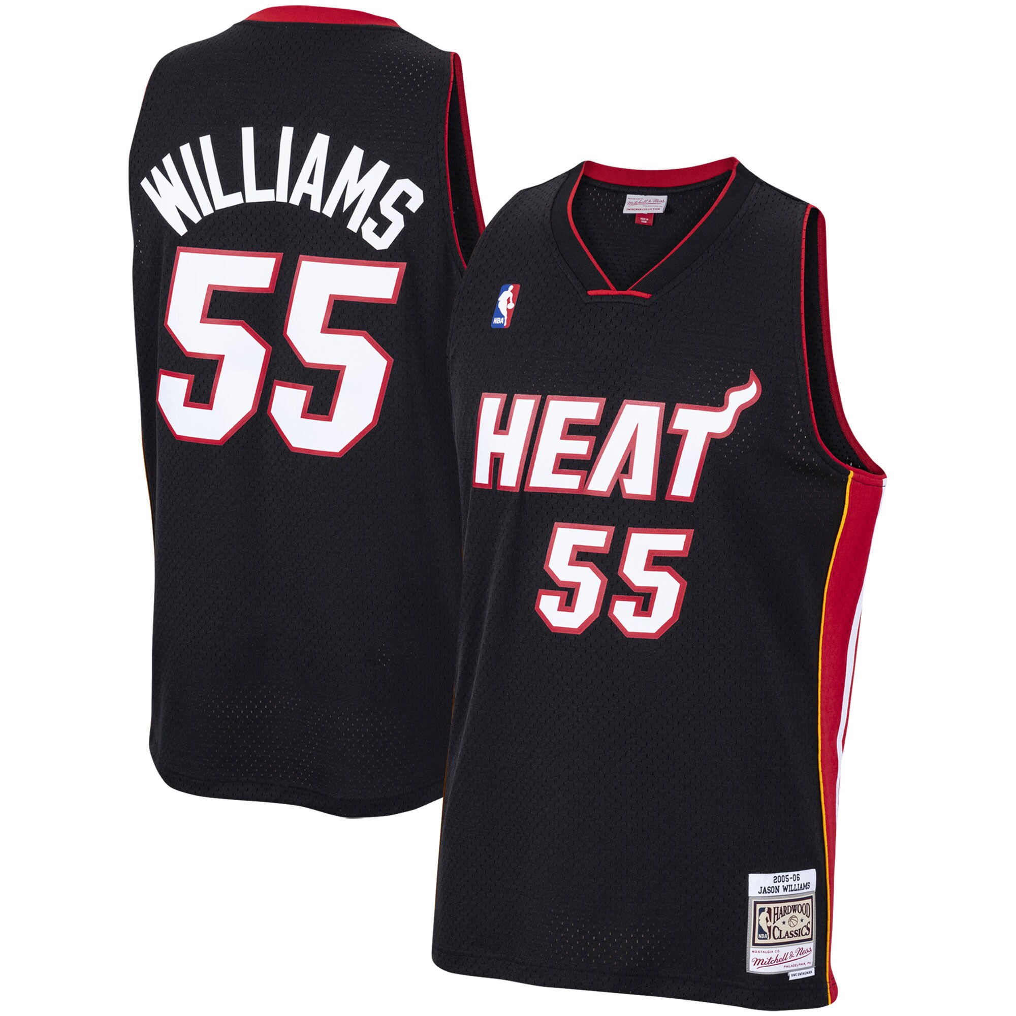 Jason Williams Miami Heat Mitchell & Ness Hardwood Classics Swingman Jersey - Black - vstockx