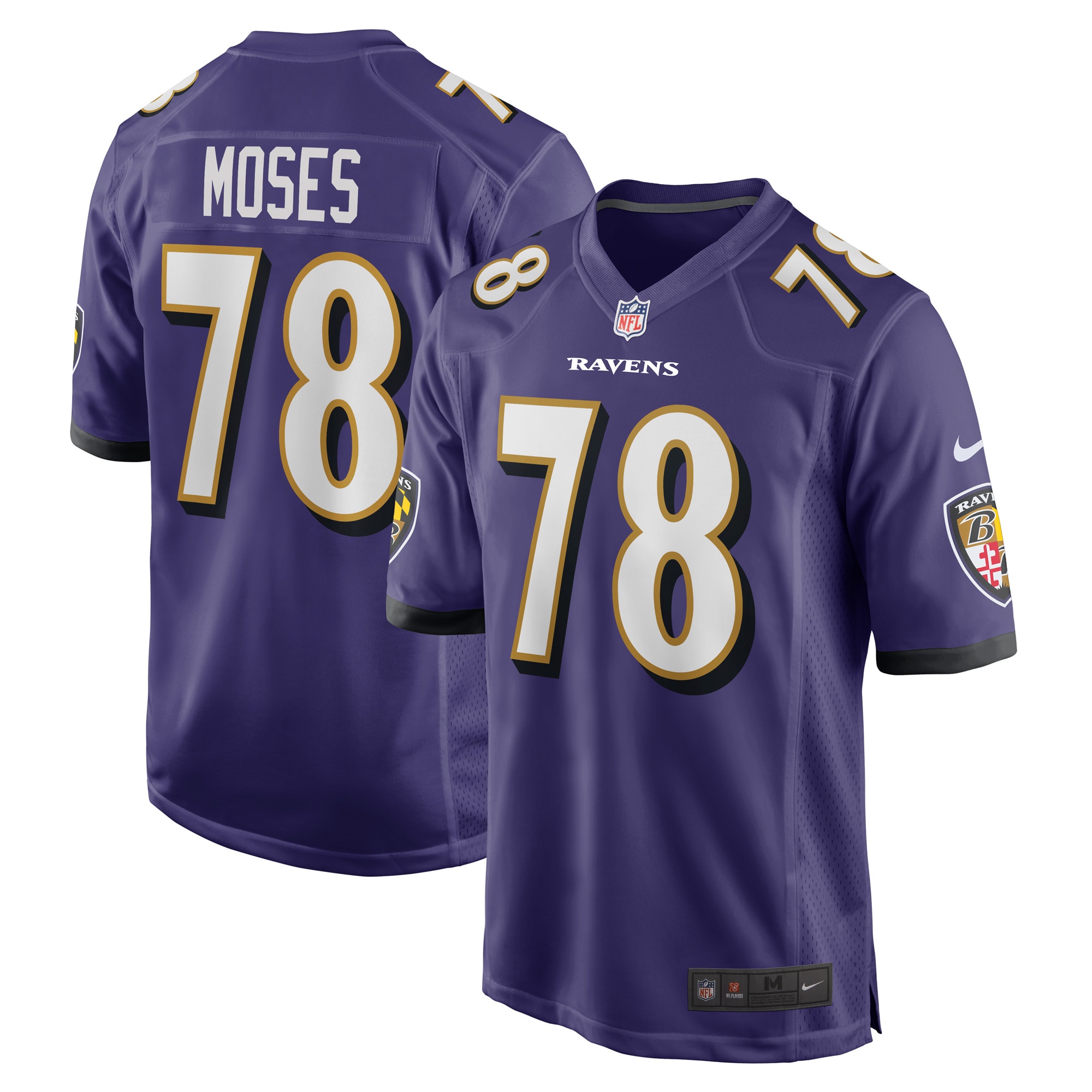 Morgan Moses Baltimore Ravens Nike Game Player Jersey - Purple - vstockx