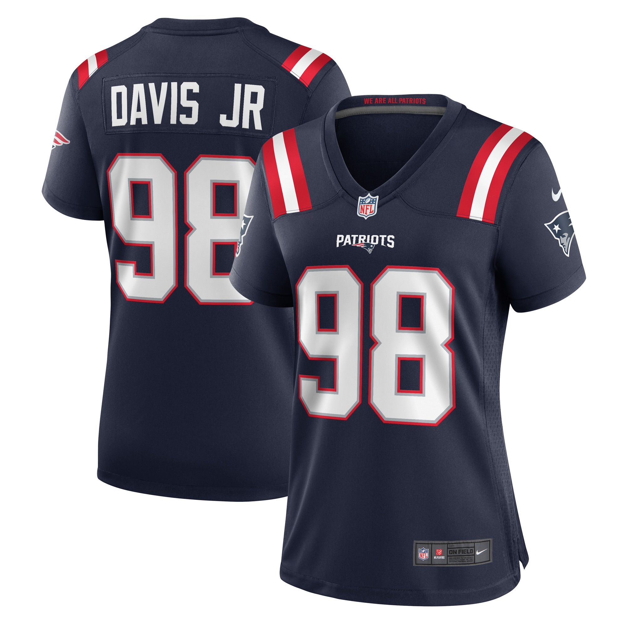 Carl Davis Jr. New England Patriots Nike Women's Game Player Jersey - Navy - vstockx
