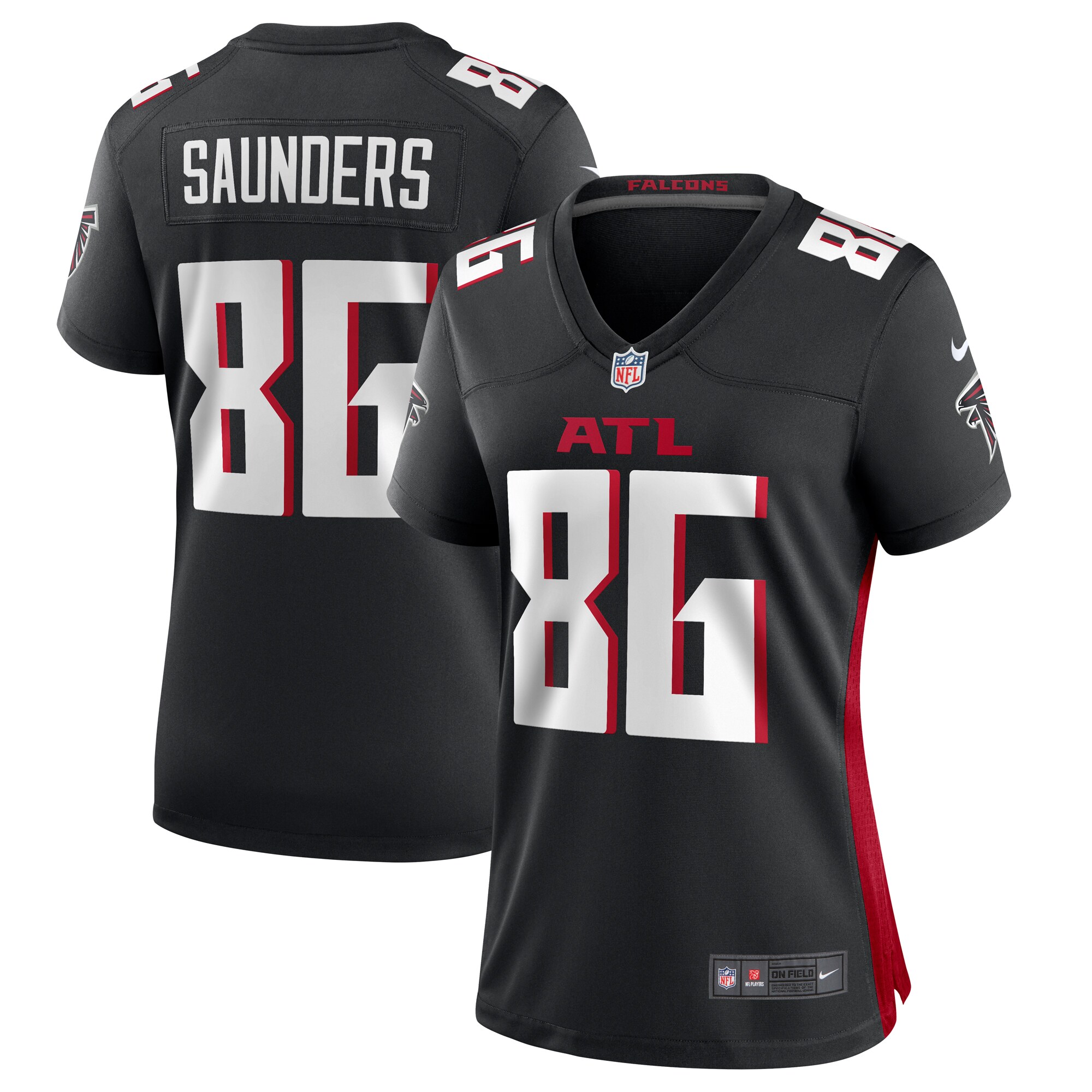 CJ Saunders Atlanta Falcons Nike Women's Team Game Jersey - Black - vstockx