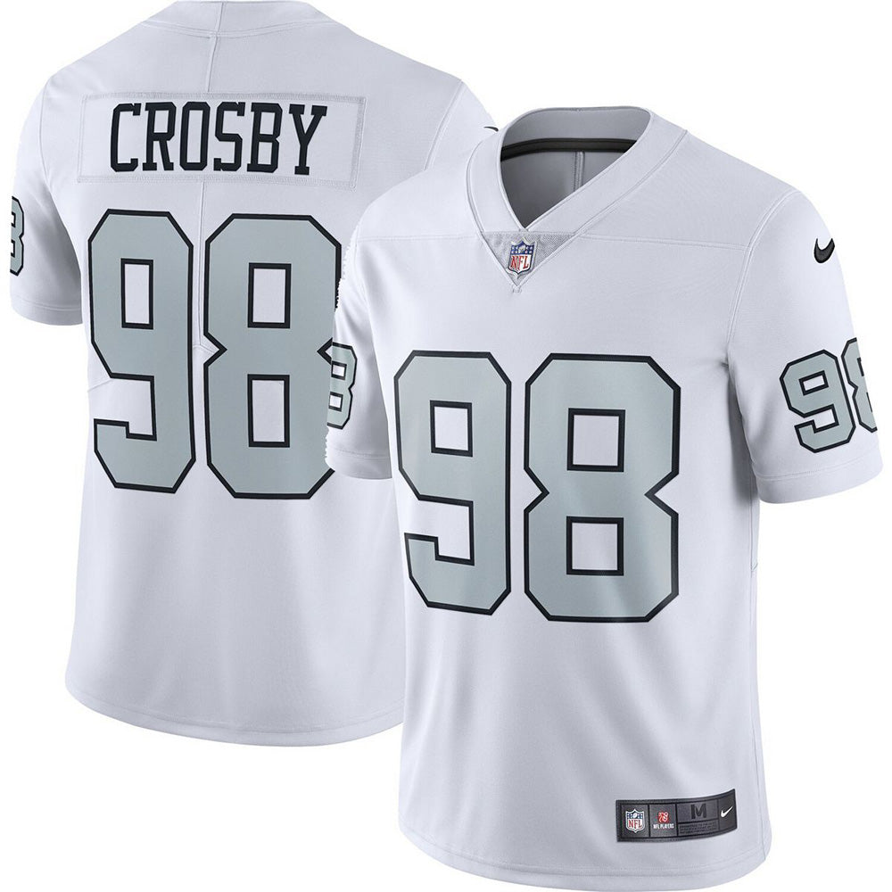 Youth Las Vegas Raiders Maxx Crosby Vapor Jersey - White - vstockx