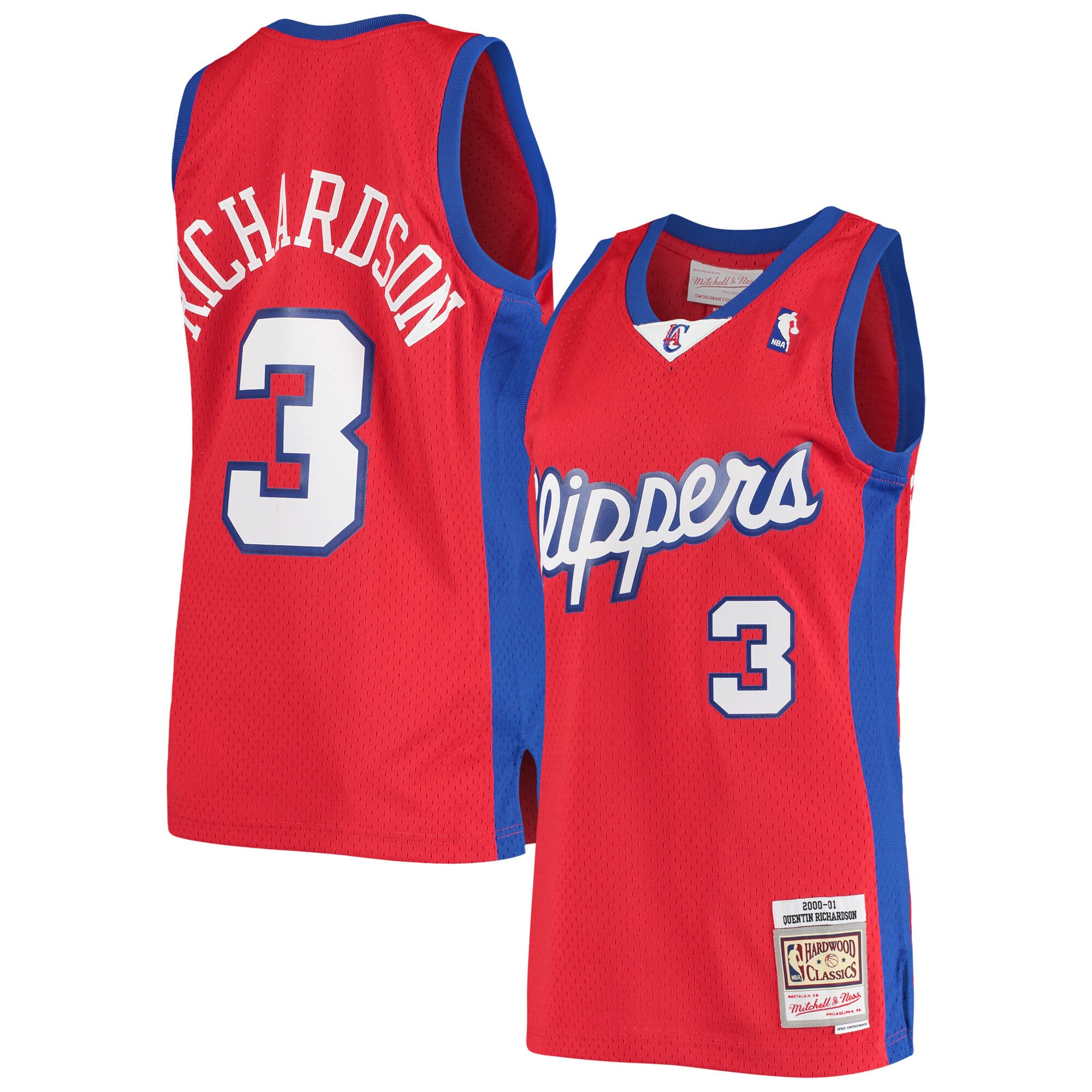 Quentin Richardson LA Clippers Mitchell & Ness Hardwood Classics Swingman Jersey - Red - vstockx
