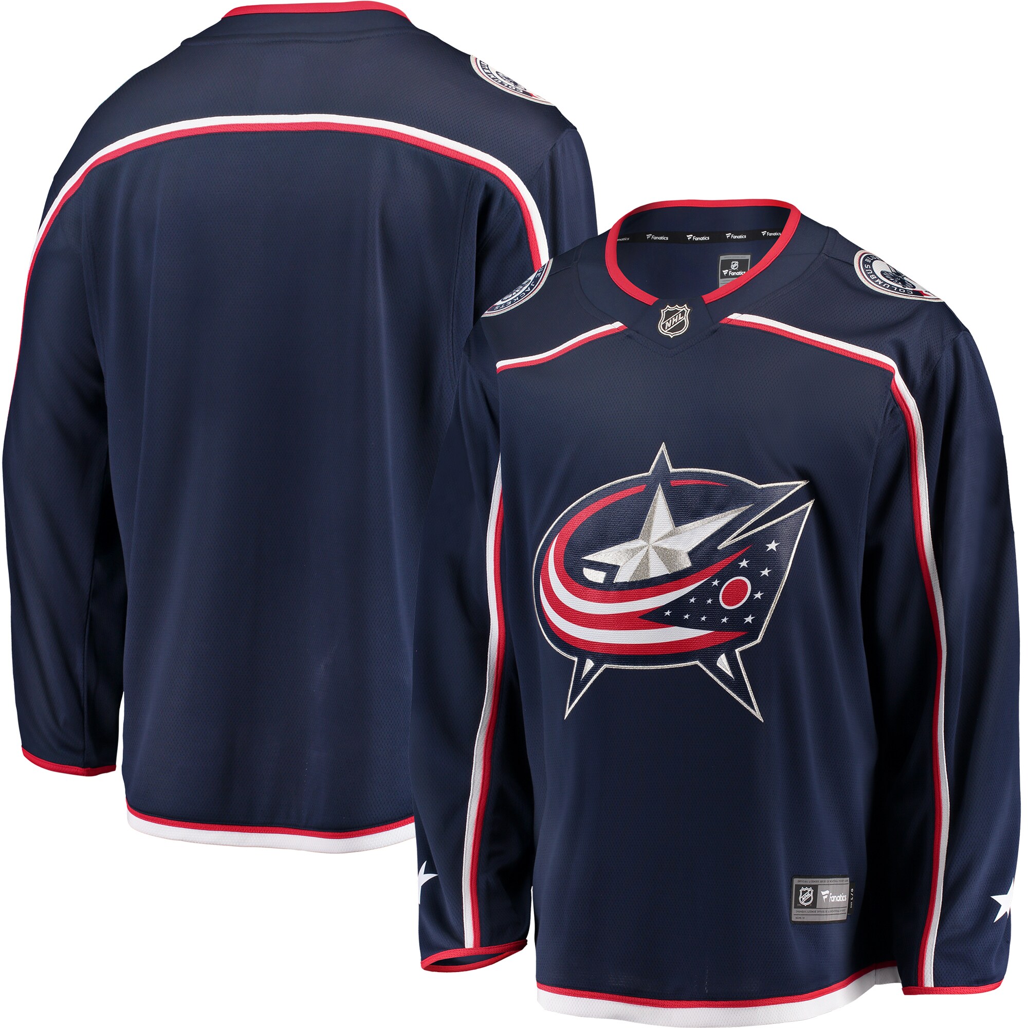 Columbus Blue Jackets Fanatics Branded Breakaway Home Jersey - Navy - vstockx