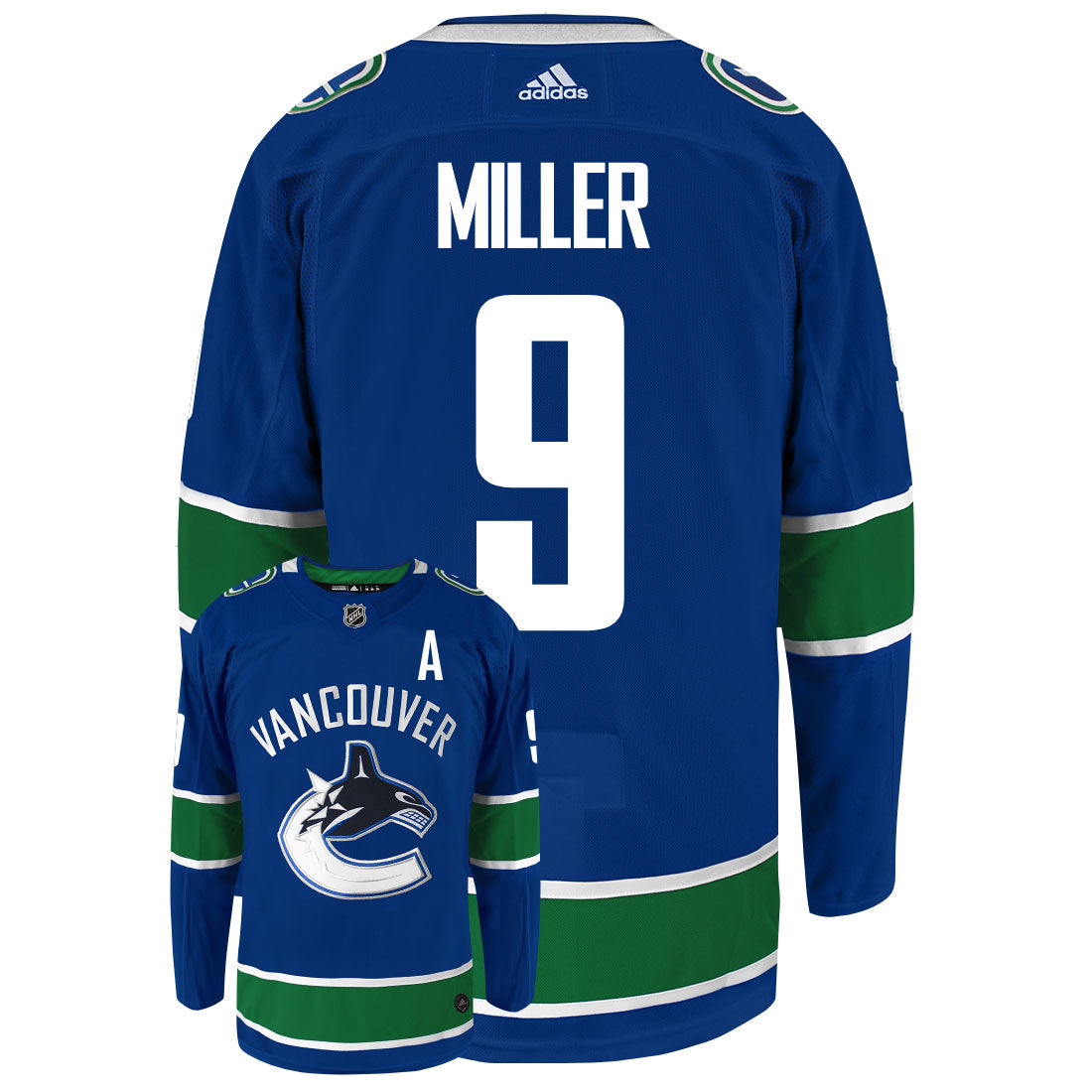 JT Miller Vancouver Canucks Adidas Primegreen Authentic NHL Hockey Jersey - vstockx