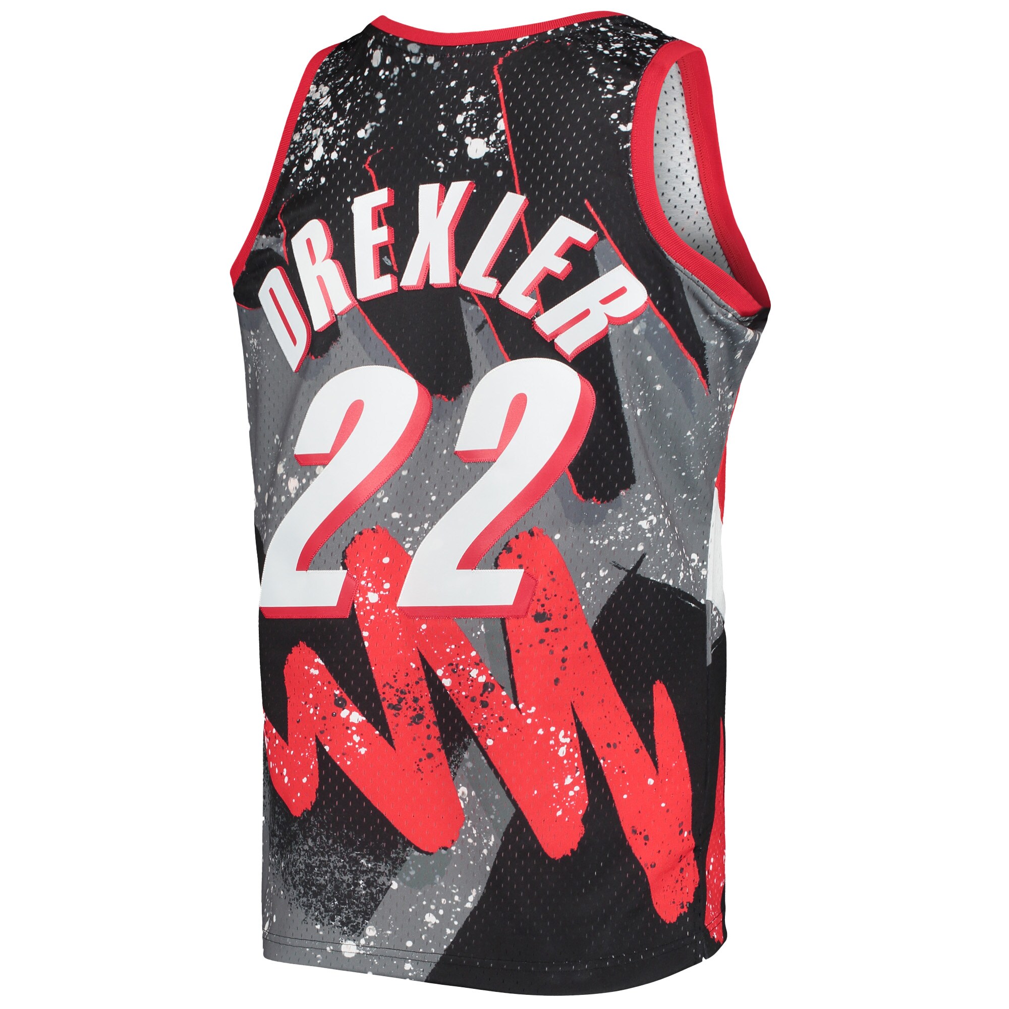 Clyde Drexler Portland Trail Blazers Mitchell & Ness Hardwood Classics 1991/92 Hyper Hoops Swingman Jersey - Black - vstockx