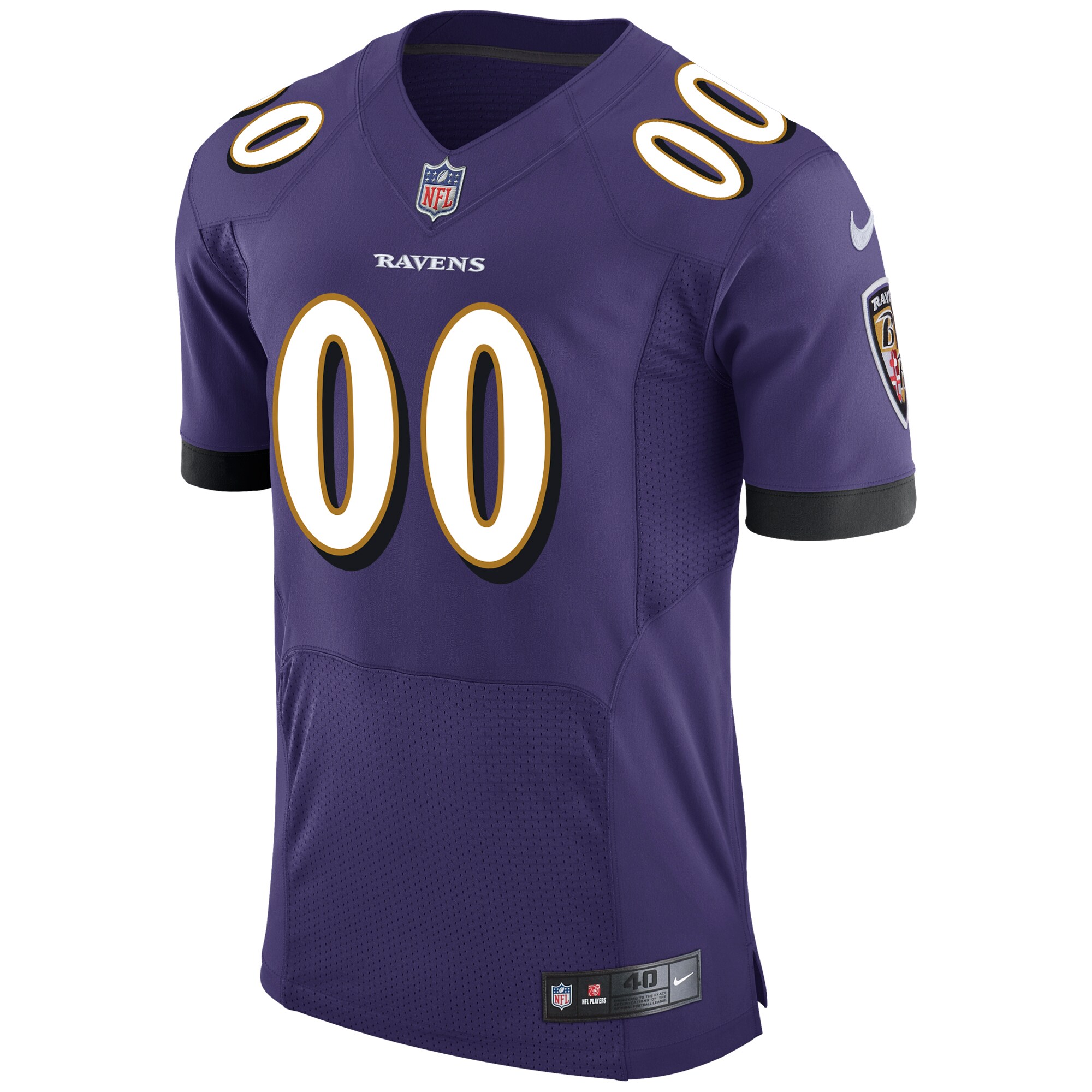 Baltimore Ravens Nike Speed Machine Custom Elite Jersey - Purple - vstockx