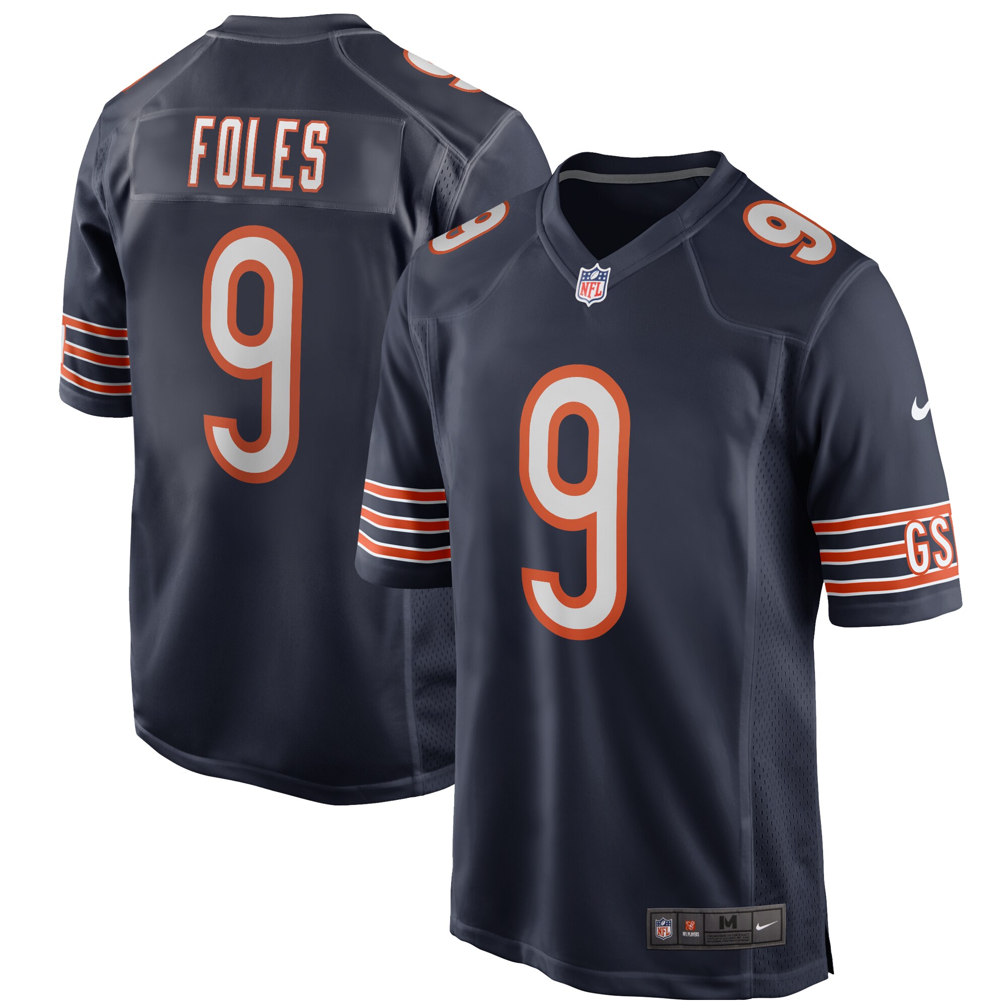 Nick Foles Chicago Bears Nike Game Player Jersey - Navy - vstockx