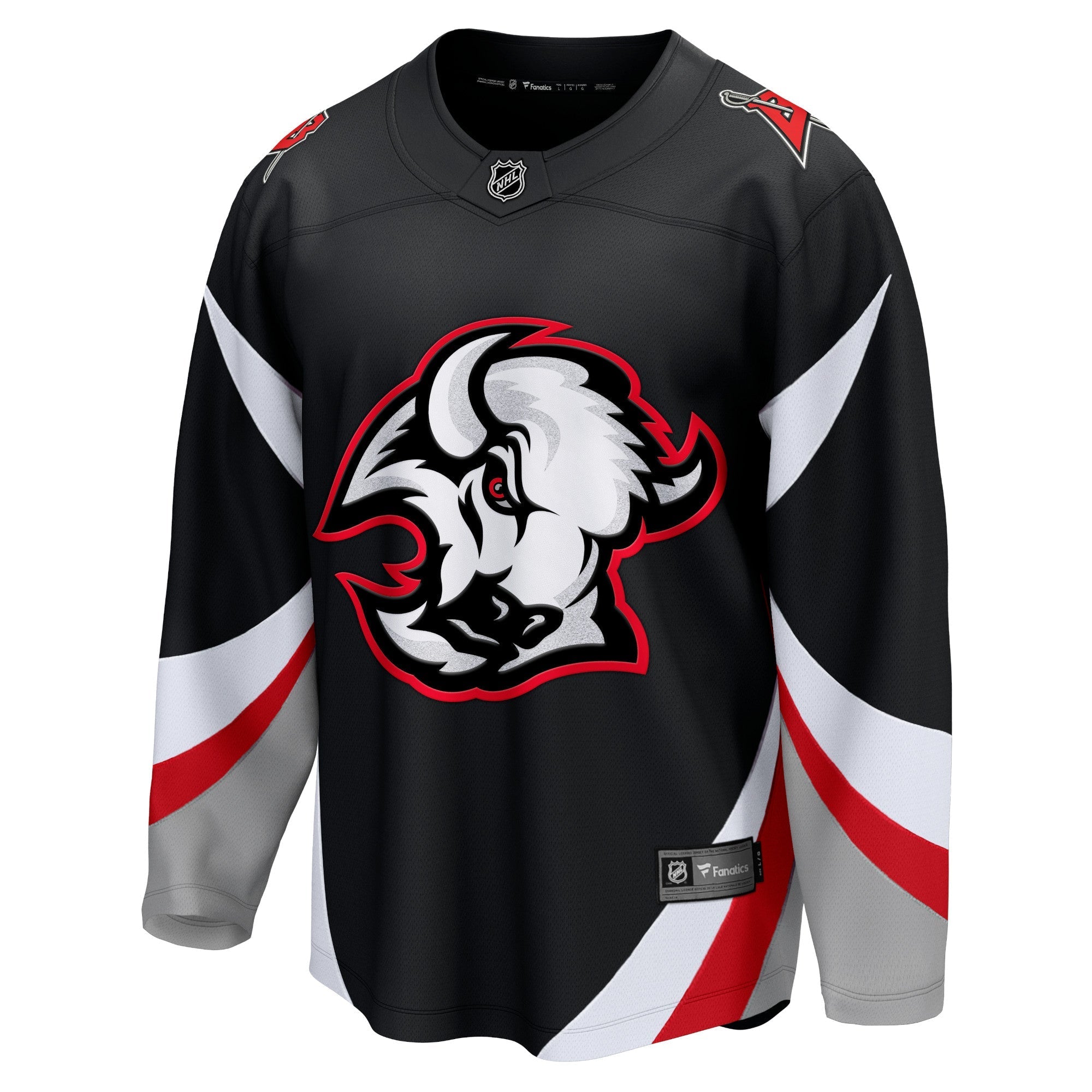 Men's Fanatics Branded Black Buffalo Sabres Alternate Premier Breakaway Blank Jersey - vstockx