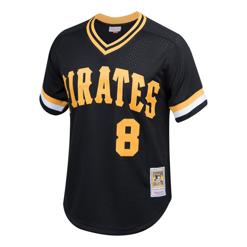 Youth Pittsburgh Pirates Willie Stargell & Ness Black Cooperstown Collection Mesh Batting Practice Jersey - vstockx