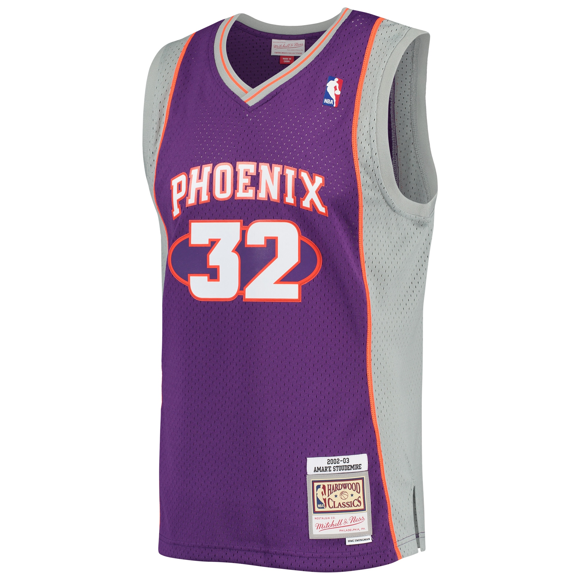 Amar'e Stoudemire Phoenix Suns Mitchell & Ness 2001/02 Hardwood Classics Swingman Jersey - Purple - vstockx